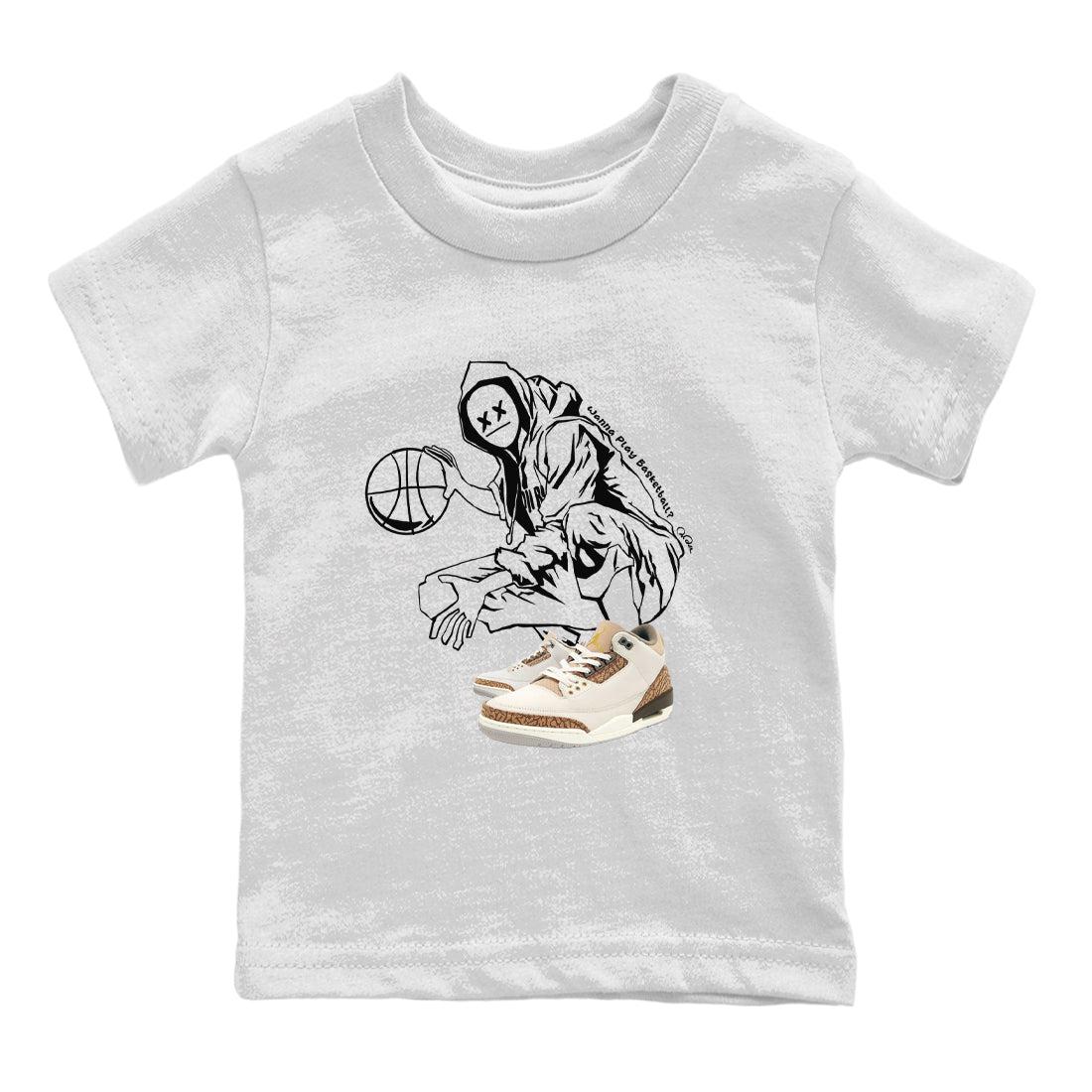 Wanna Play Basketball snkmatch Tee Kids - Air Jordan 3 Palomino