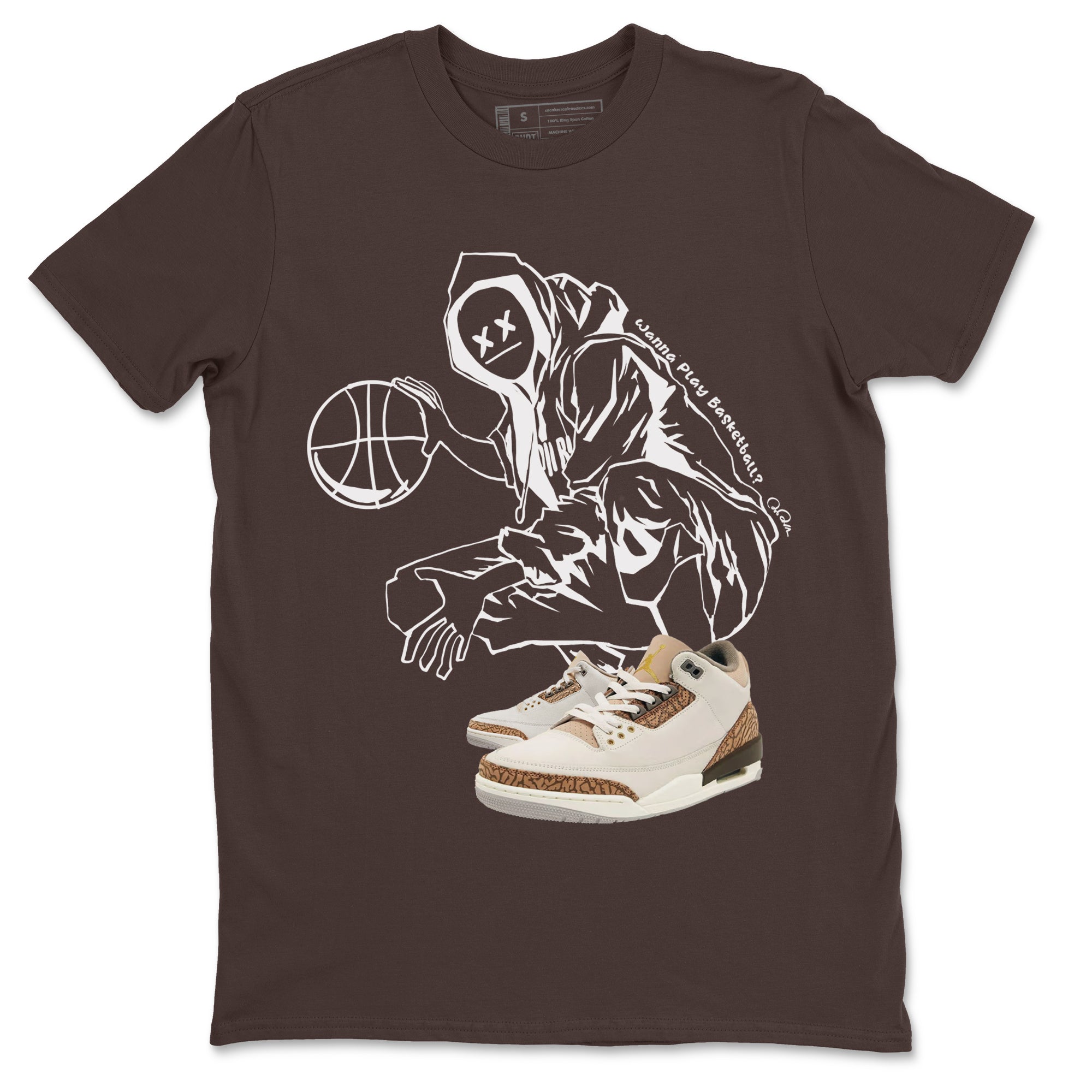 Wanna Play Basketball snkmatch Tee - Air Jordan 3 Palomino