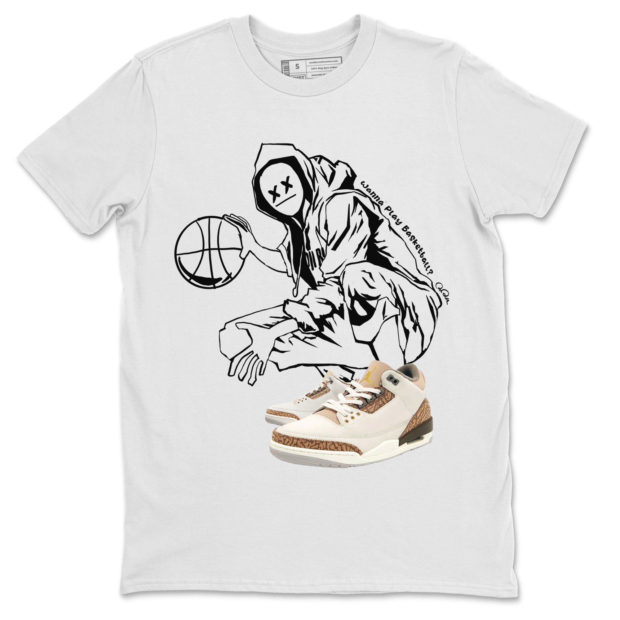 Wanna Play Basketball snkmatch Tee - Air Jordan 3 Palomino
