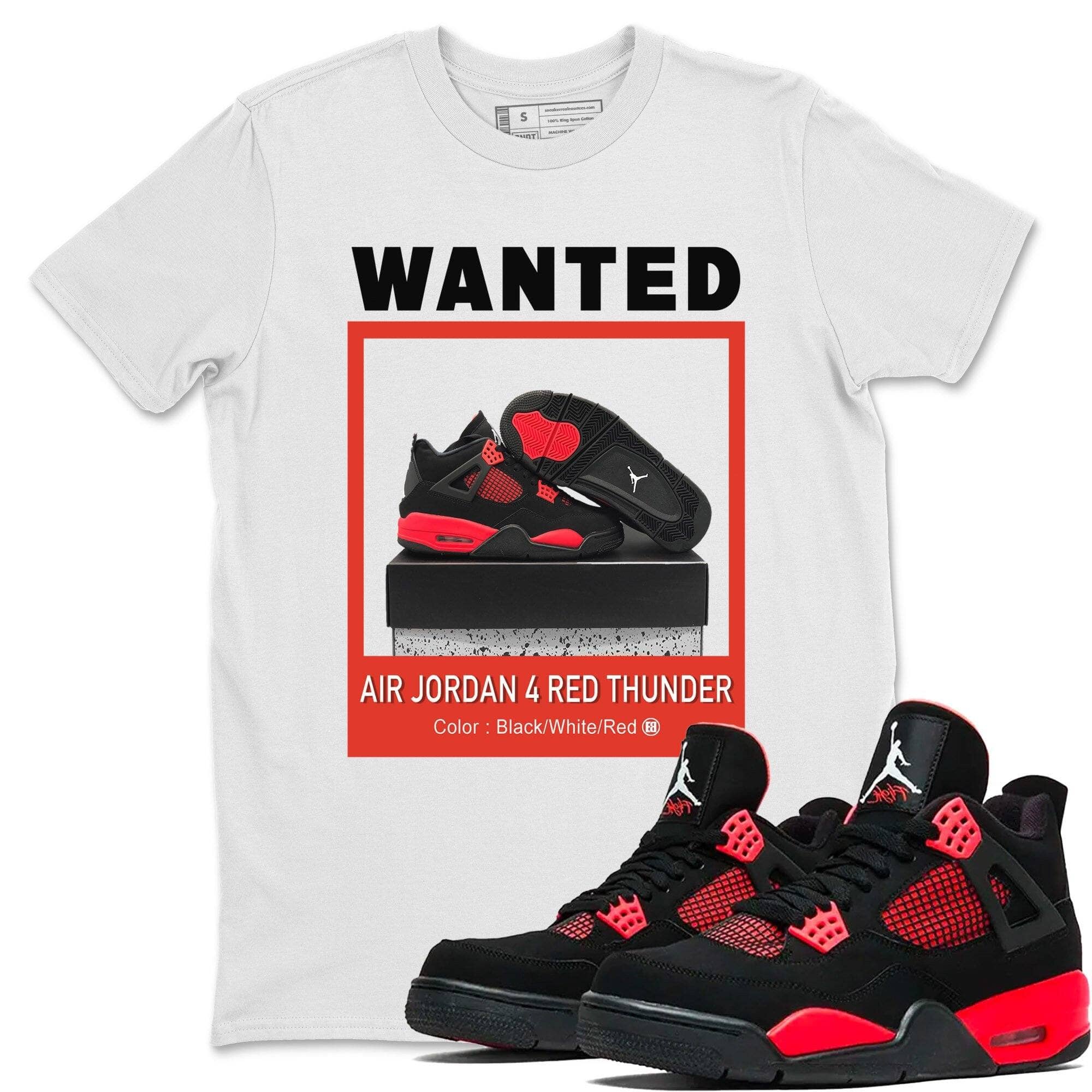 Wanted Unisex Tops - Air Jordan 4 Red Thunder