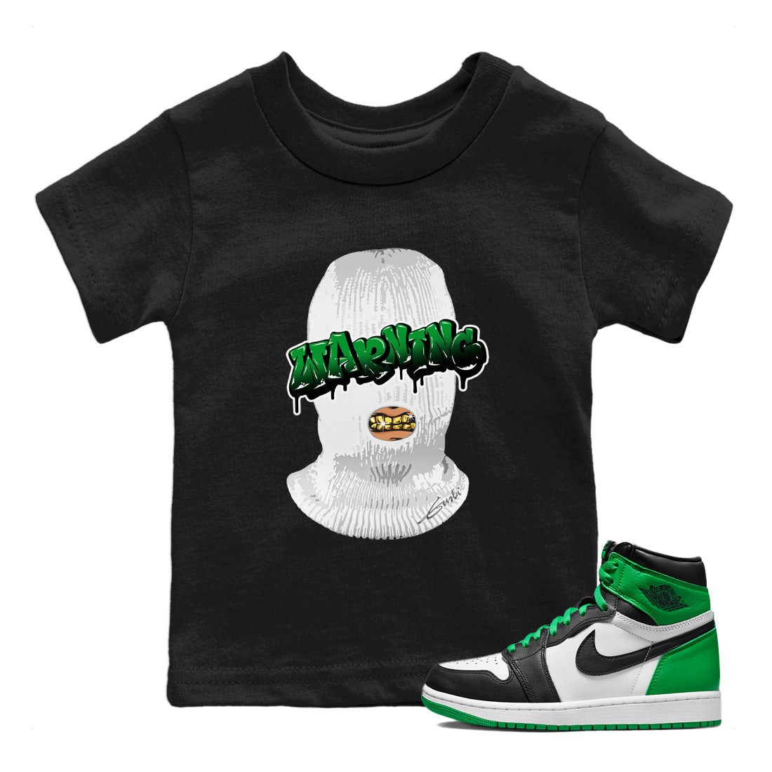 Warning Kids Tops - Air Jordan 1 Celtics