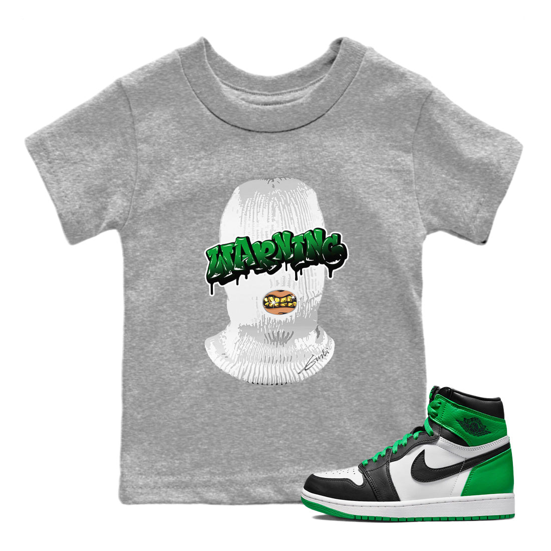 Warning Kids Tops - Air Jordan 1 Celtics