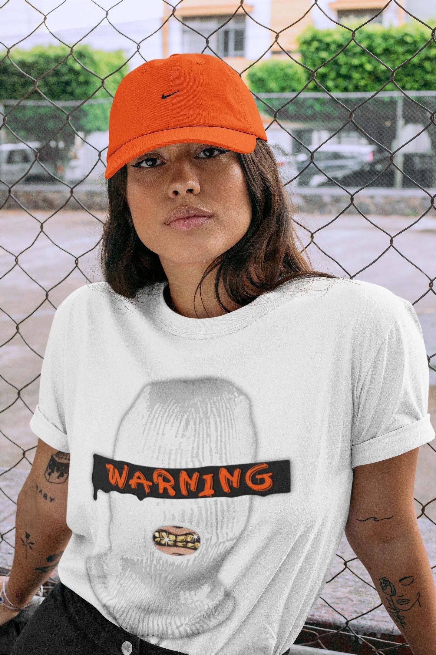 Warning Unisex Tops - Air Jordan 1 Electro Orange