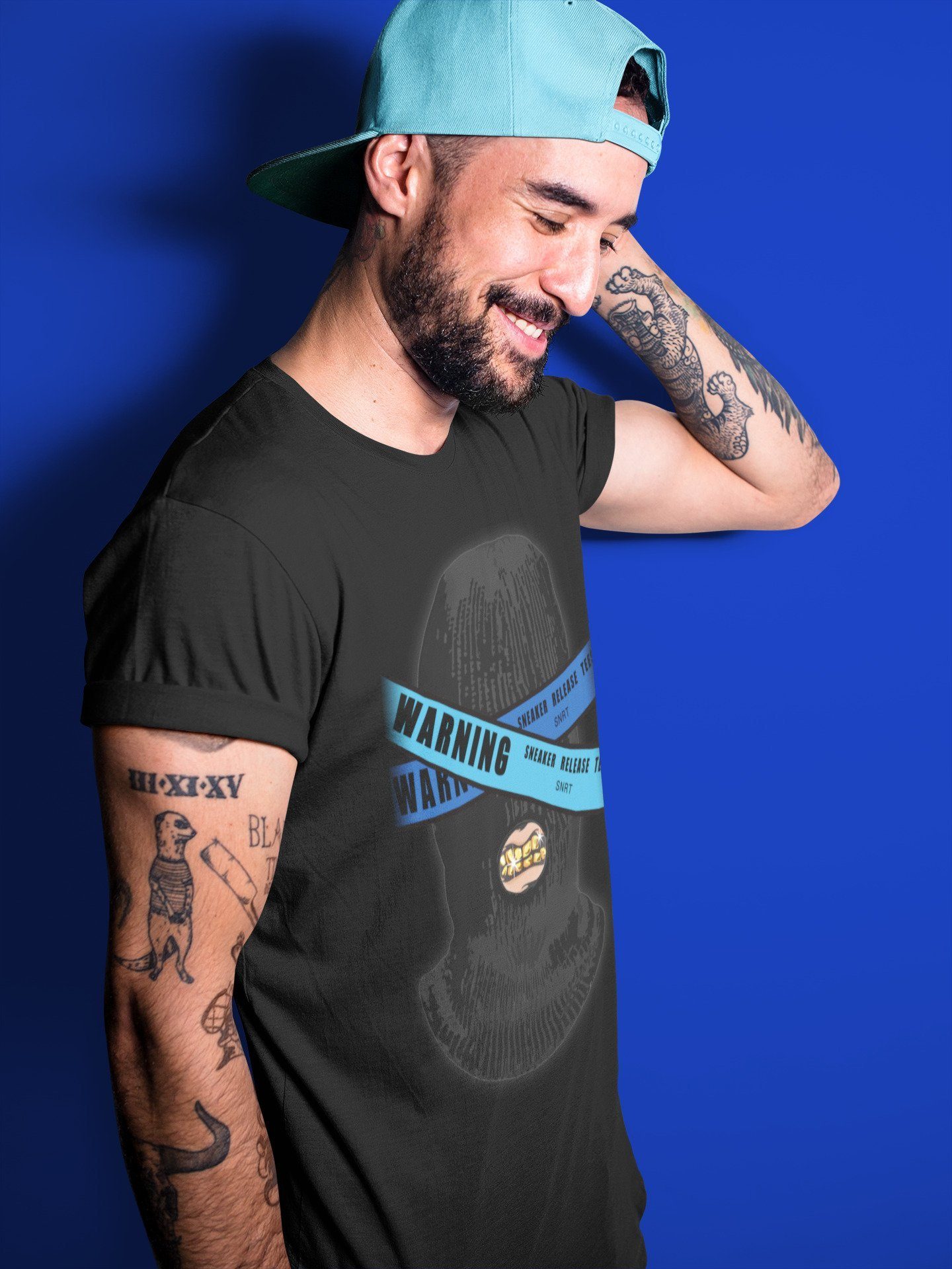Warning Unisex Tops - Air Jordan 2 OFF-WHITE Black Blue