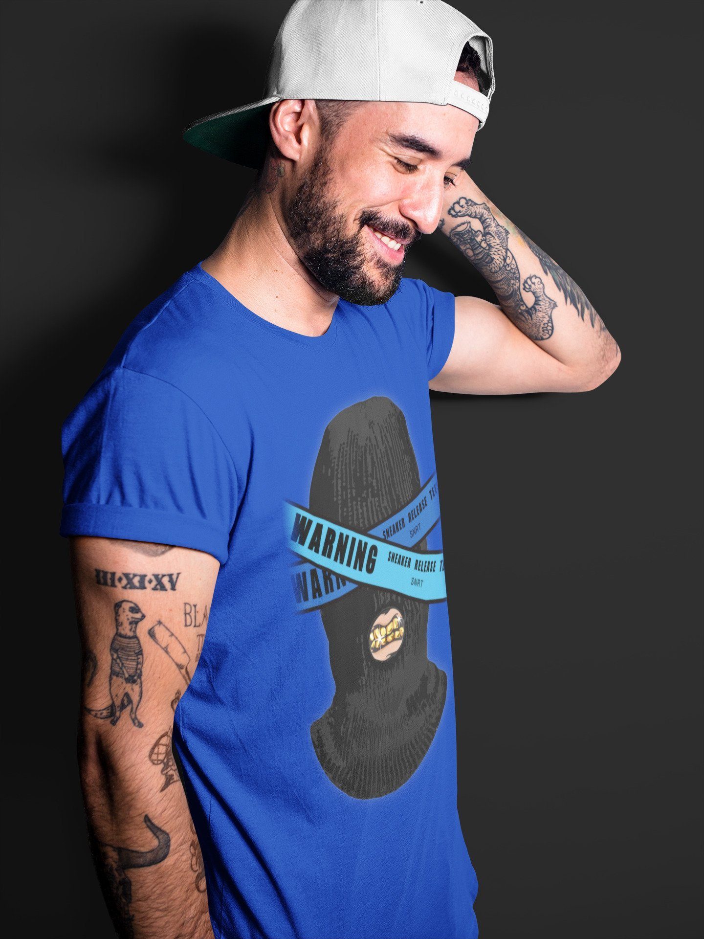 Warning Unisex Tops - Air Jordan 2 OFF-WHITE Black Blue
