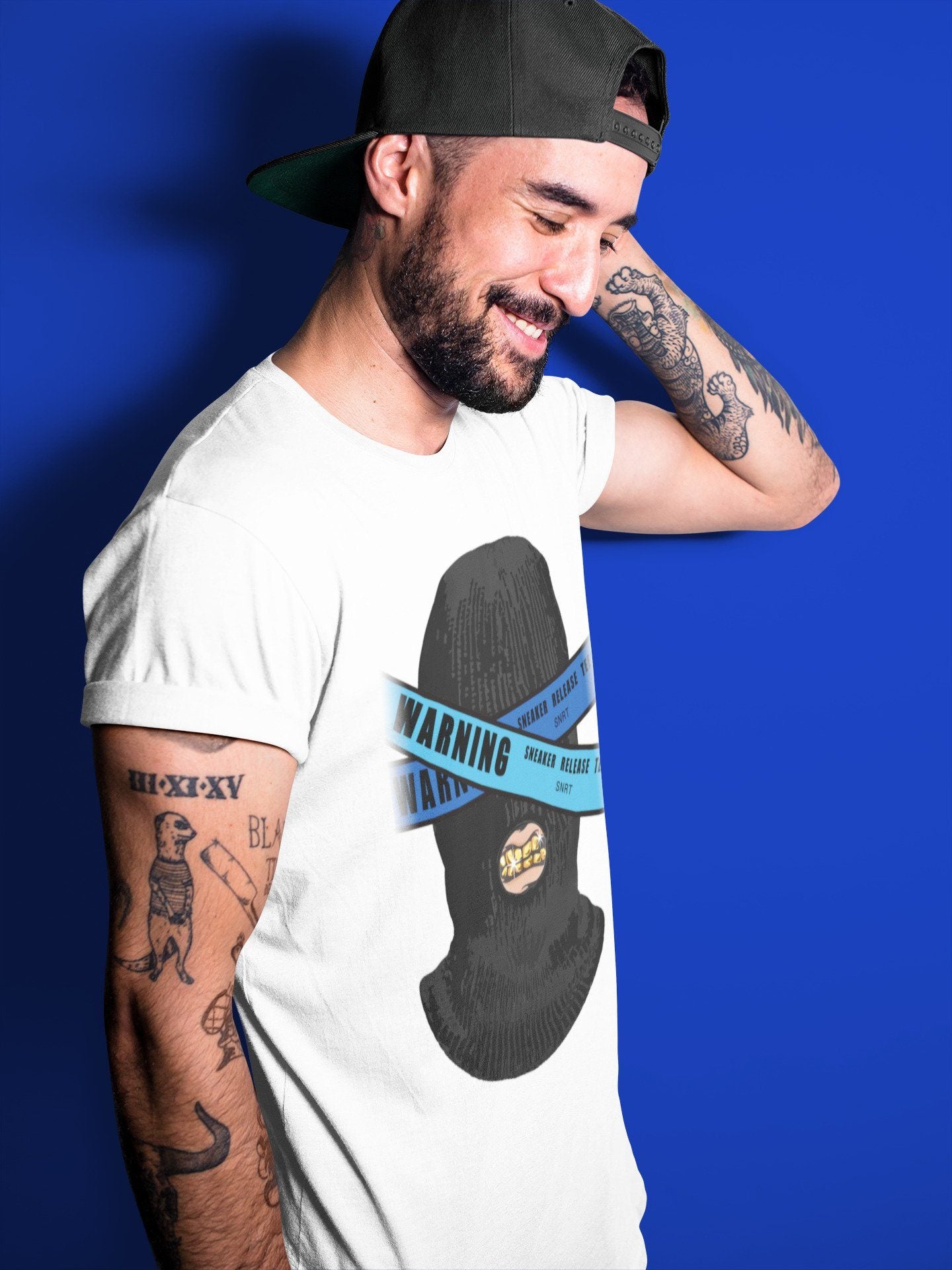 Warning Unisex Tops - Air Jordan 2 OFF-WHITE Black Blue
