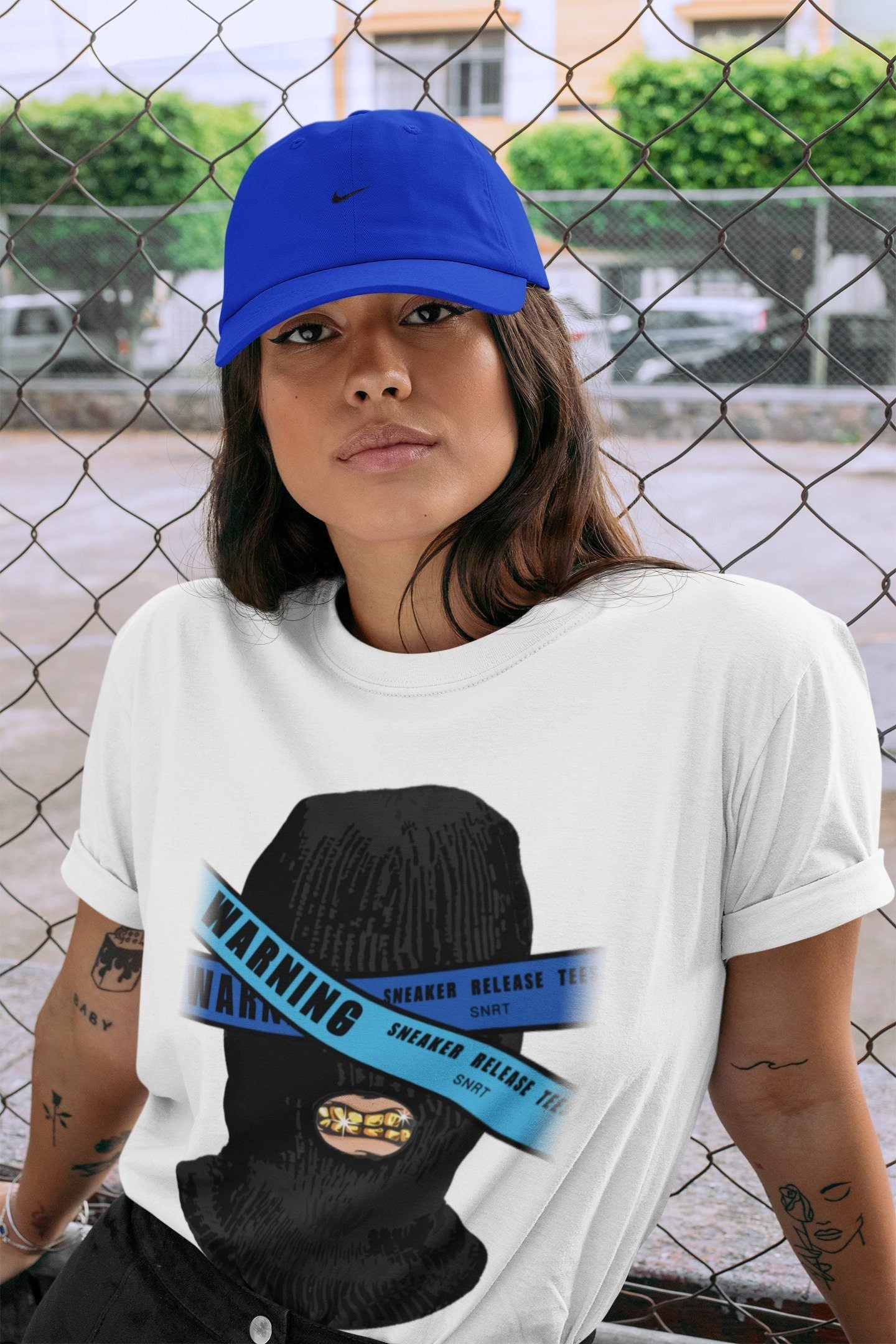 Warning Unisex Tops - Air Jordan 2 OFF-WHITE Black Blue