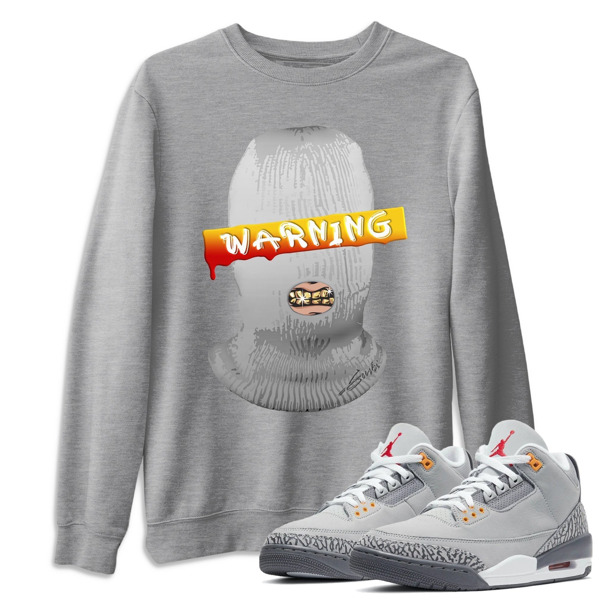 Warning Unisex Tops - Air Jordan 3 Cool Grey