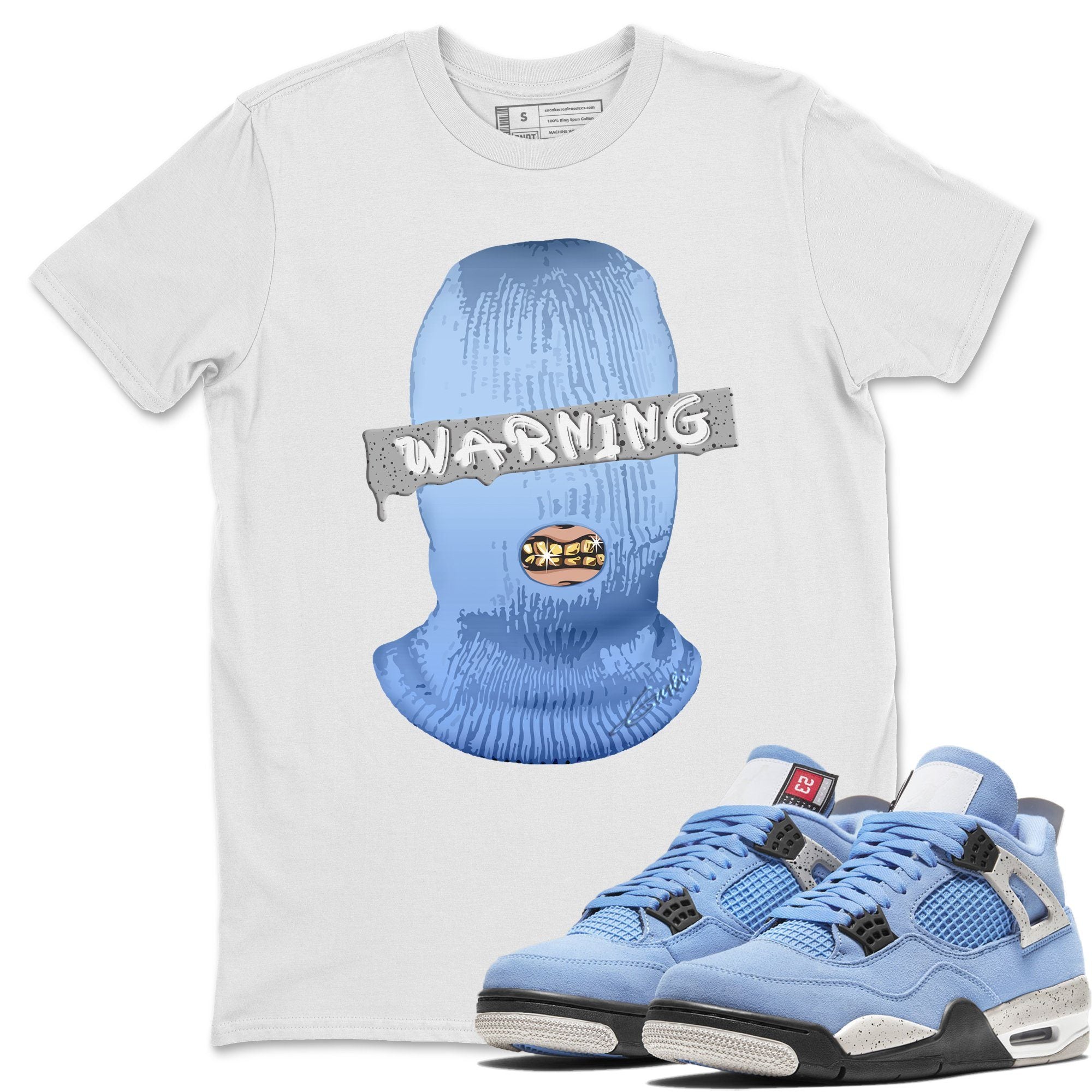 Warning Unisex Tops - Air Jordan 4 University Blue