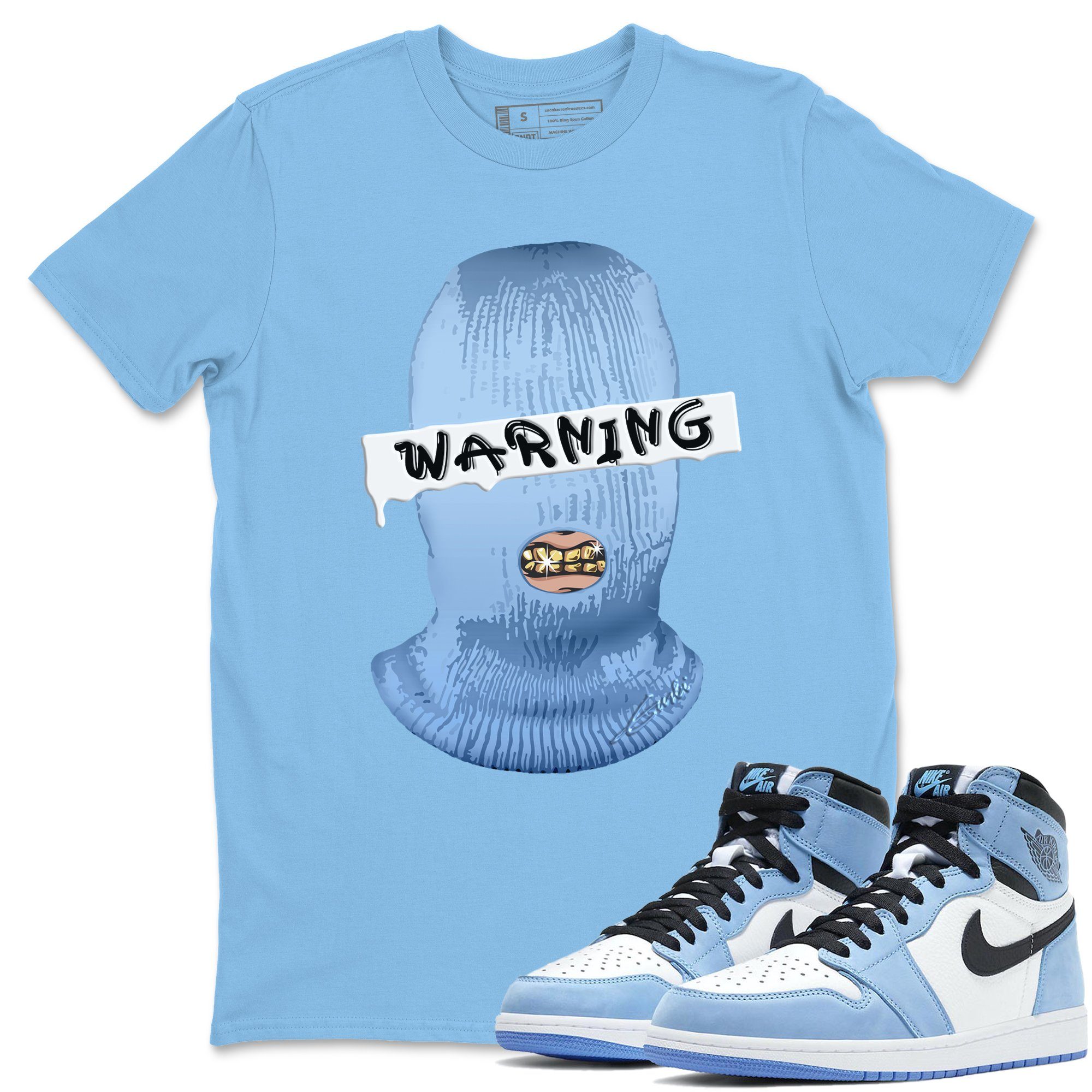 Warning Unisex Tops - Air Jordan 1 University Blue