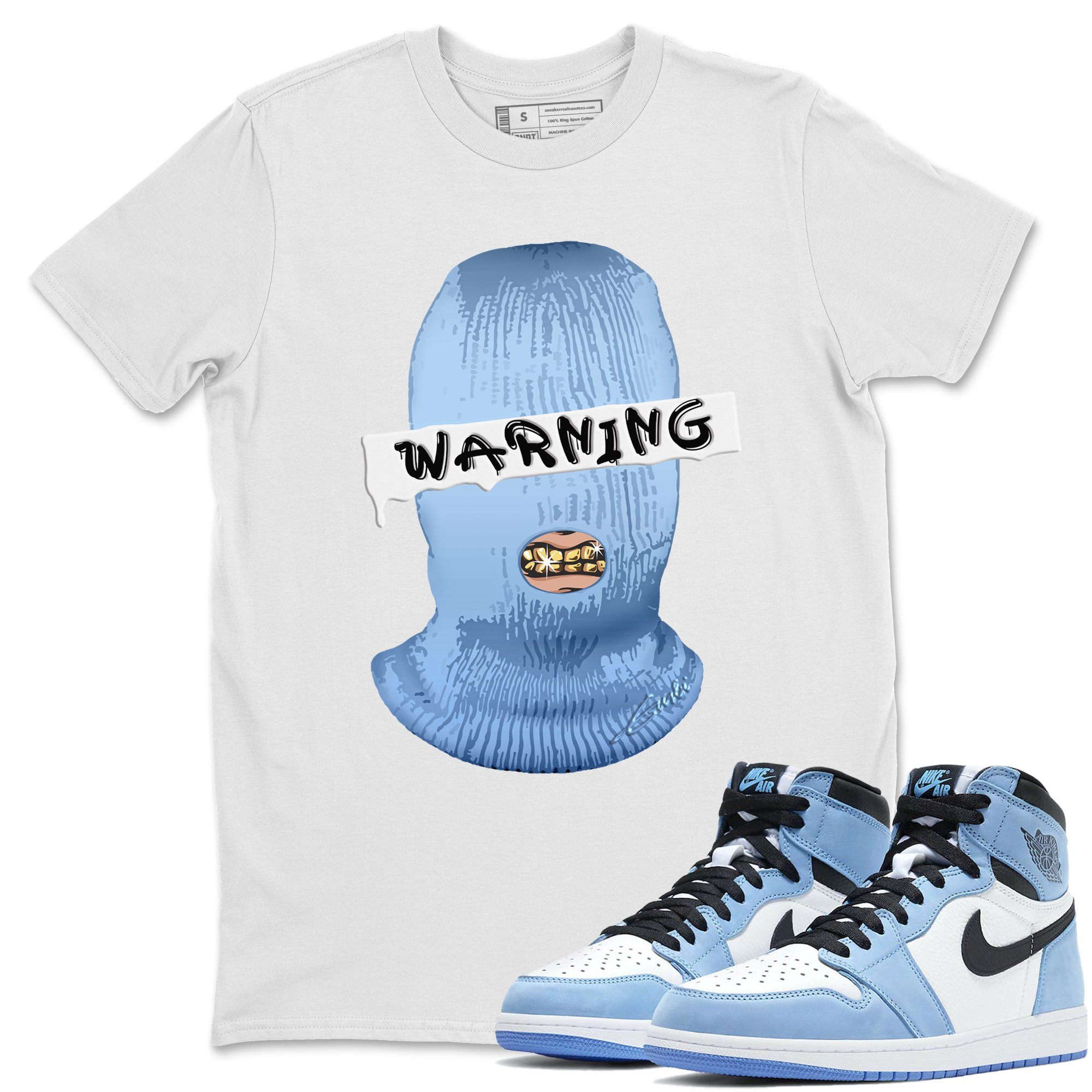 Warning Unisex Tops - Air Jordan 1 University Blue