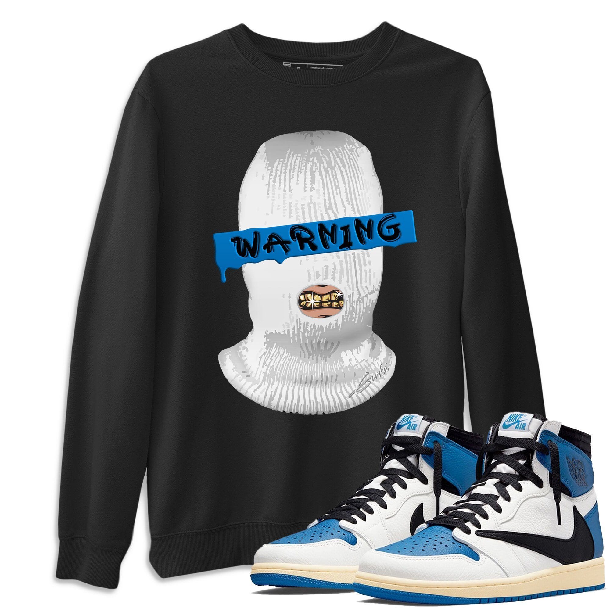 Warning Unisex Tops - Air Jordan 1 Travis Scott Fragment