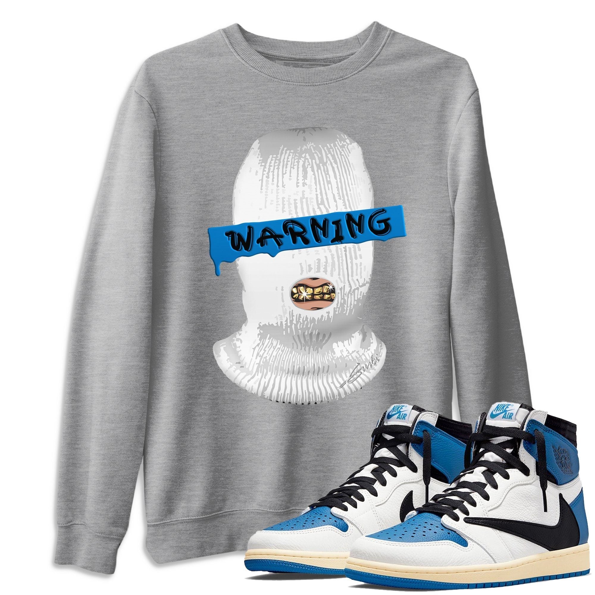 Warning Unisex Tops - Air Jordan 1 Travis Scott Fragment