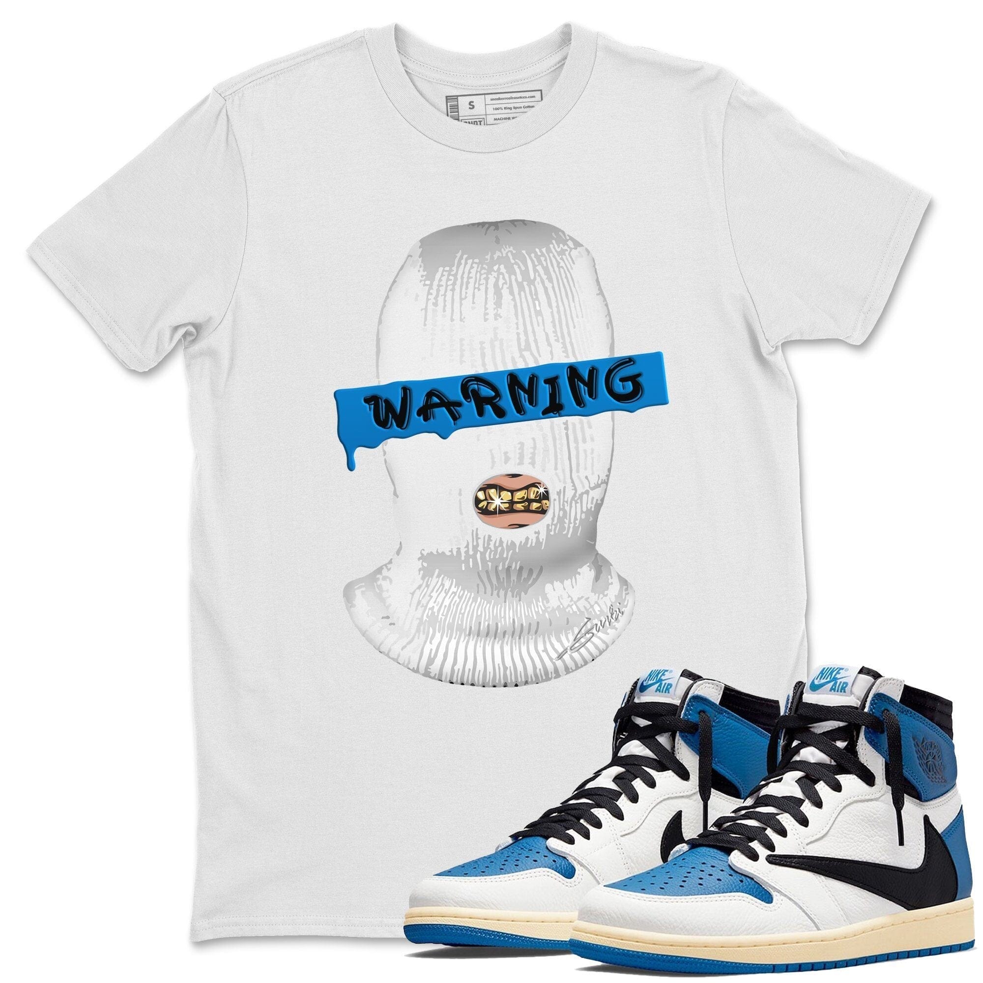 Warning Unisex Tops - Air Jordan 1 Travis Scott Fragment