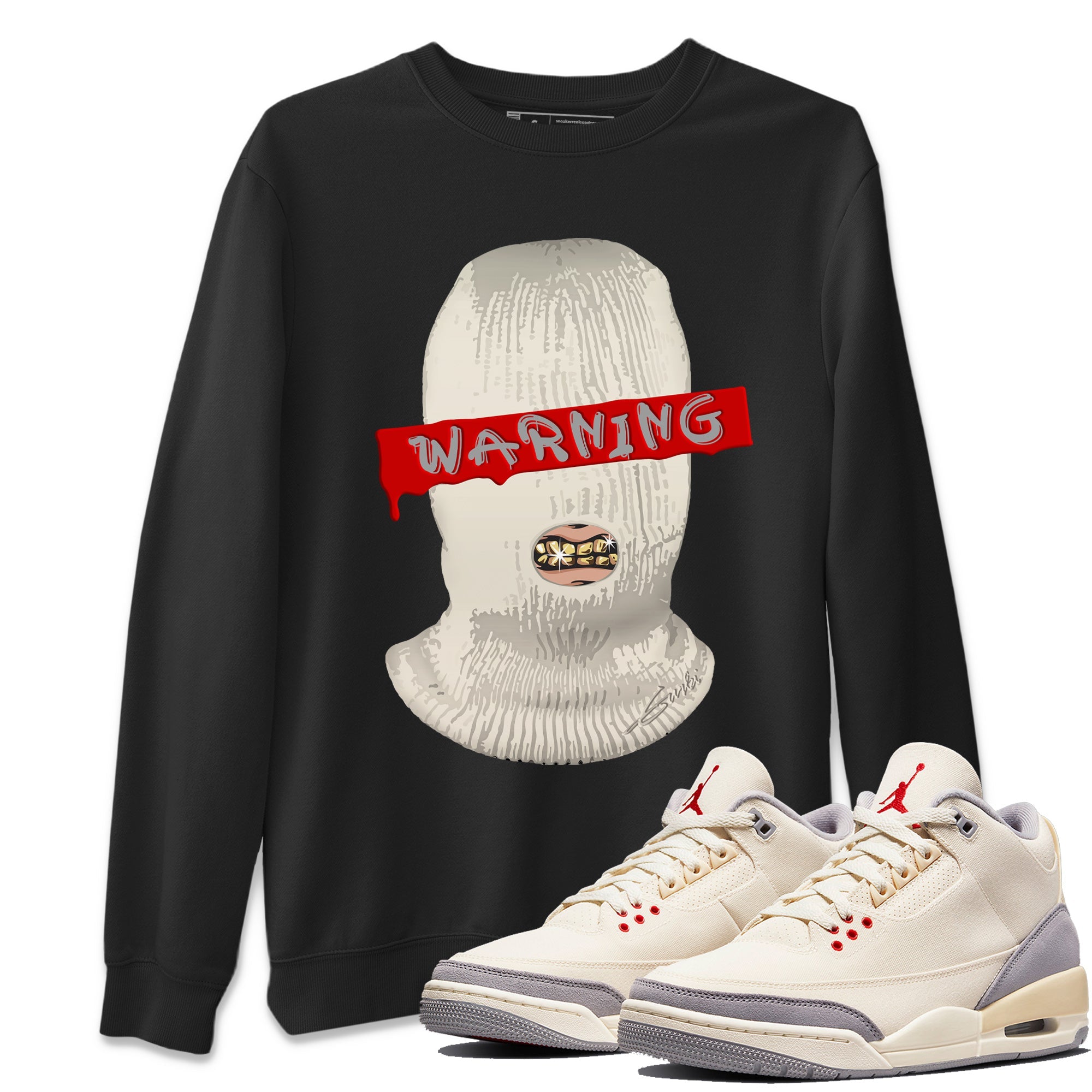 Warning Unisex Tops - Air Jordan 3 Muslin