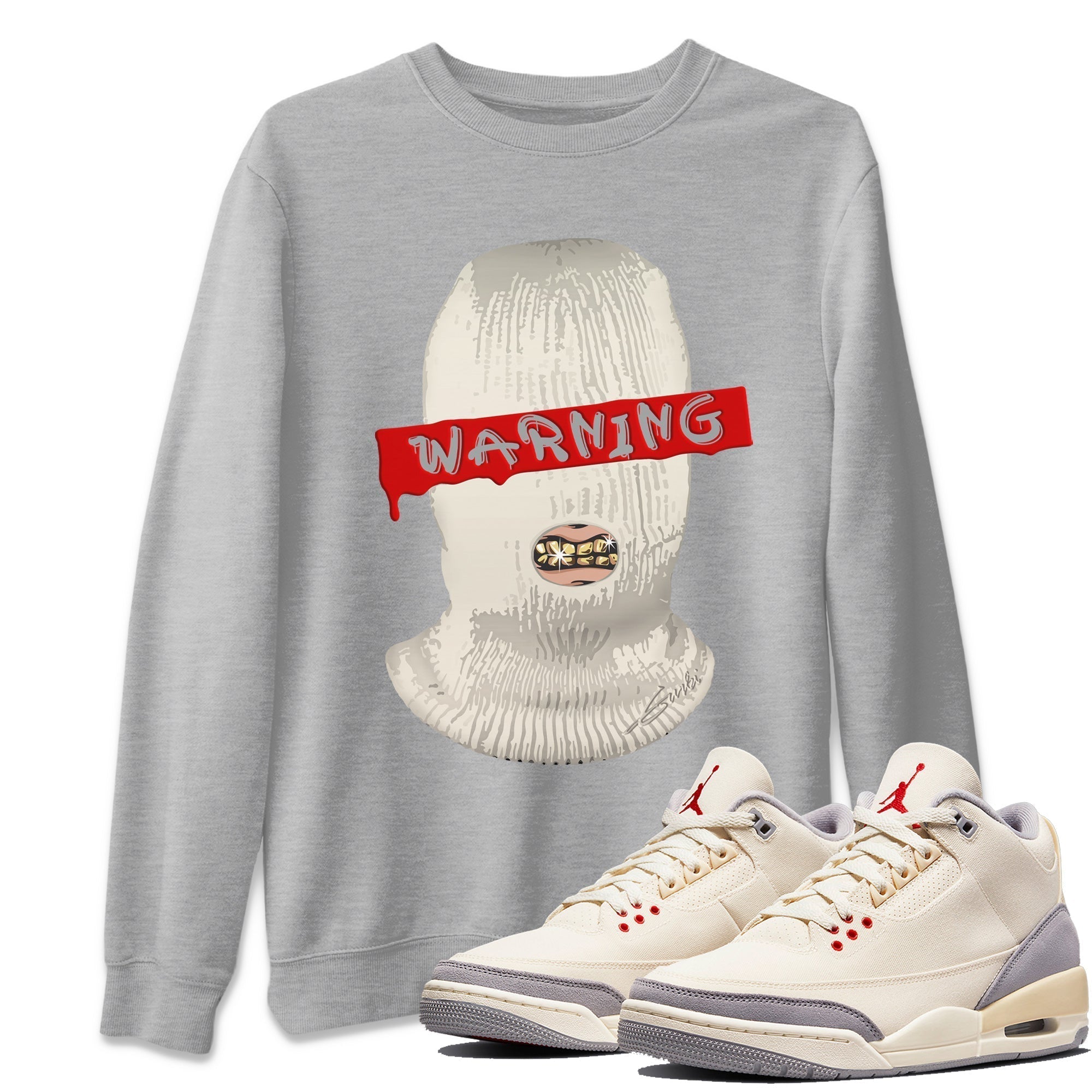 Warning Unisex Tops - Air Jordan 3 Muslin