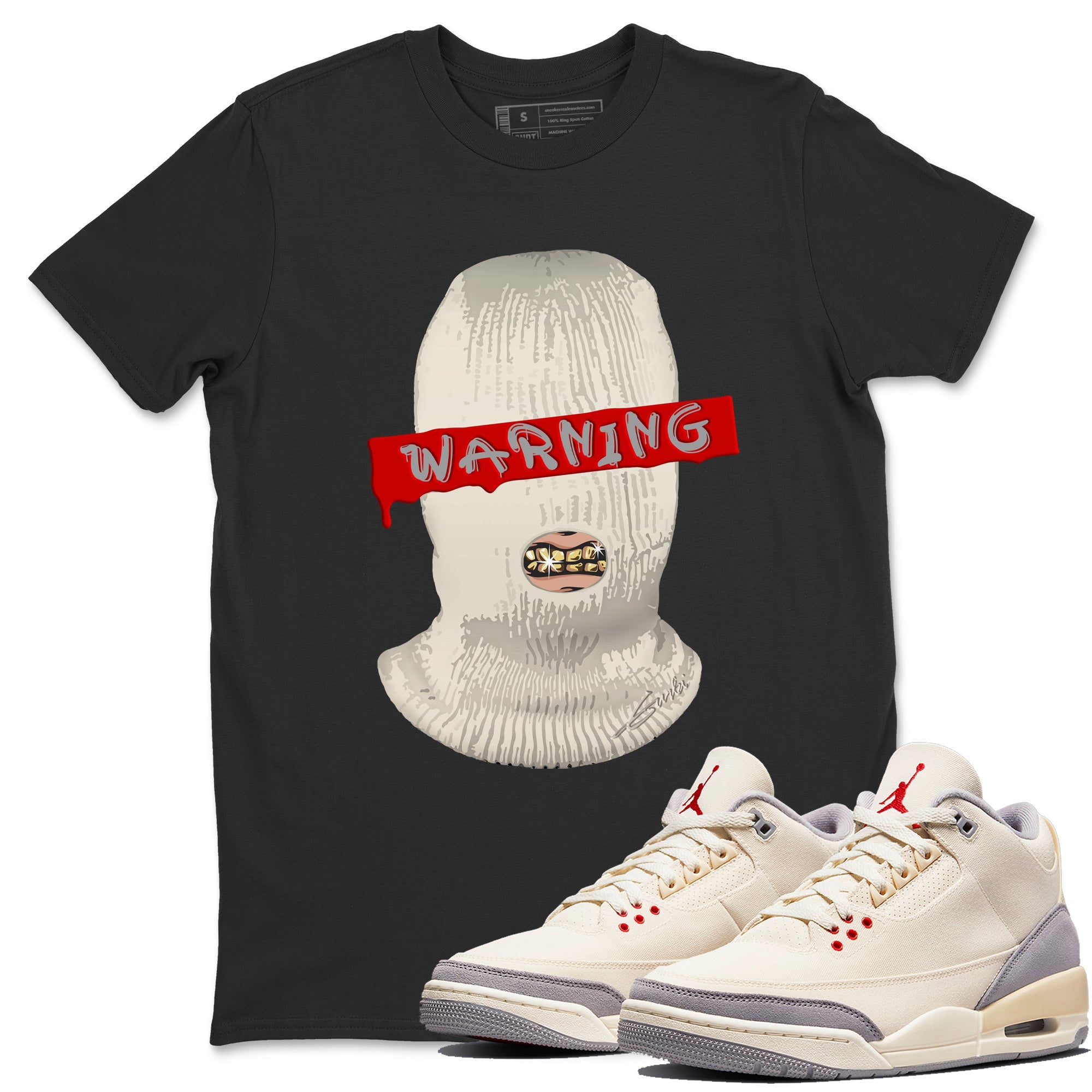 Warning Unisex Tops - Air Jordan 3 Muslin