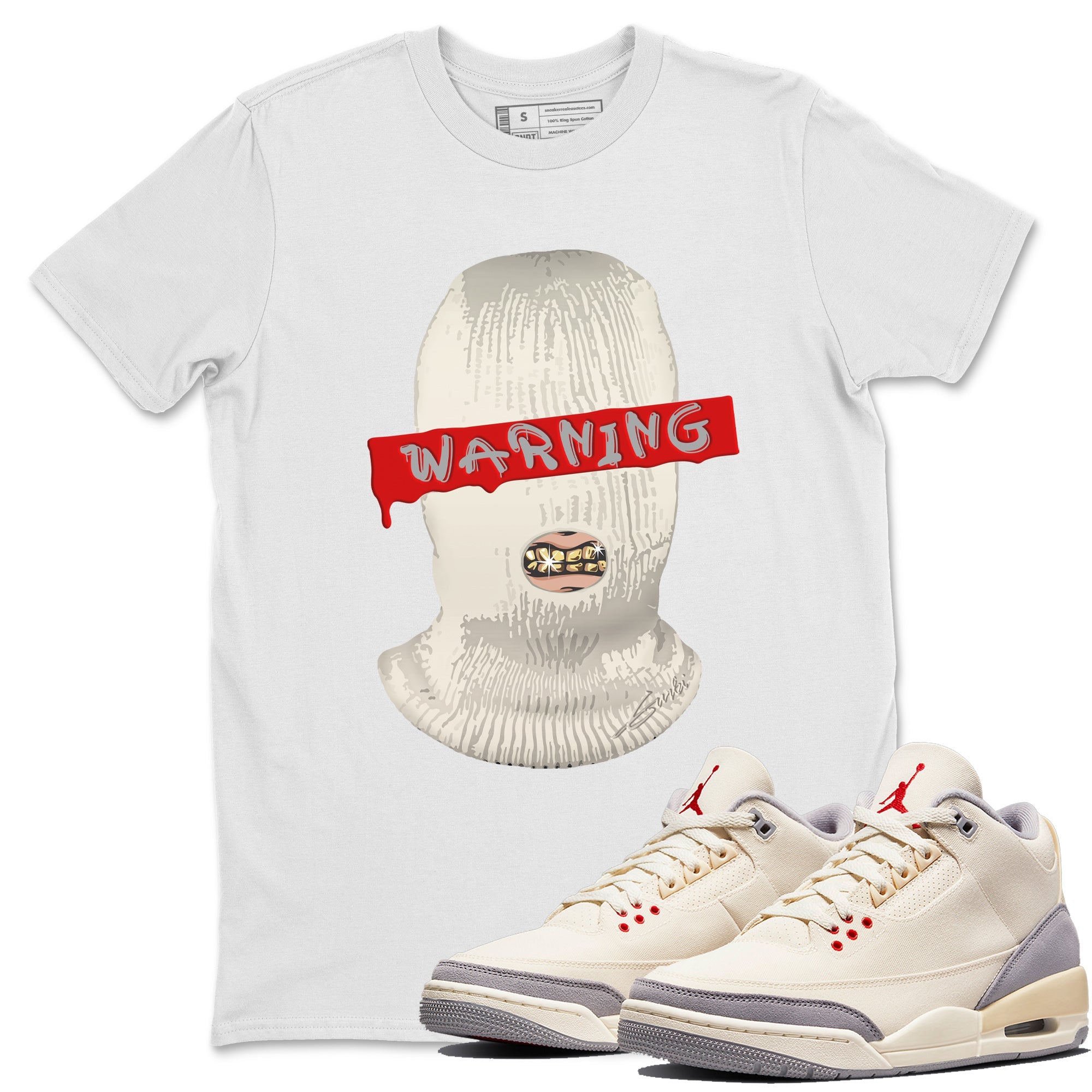 Warning Unisex Tops - Air Jordan 3 Muslin
