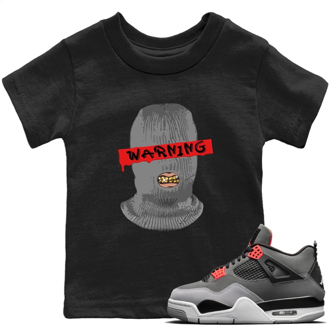 Warning Kids Tops - Air Jordan 4 Infrared