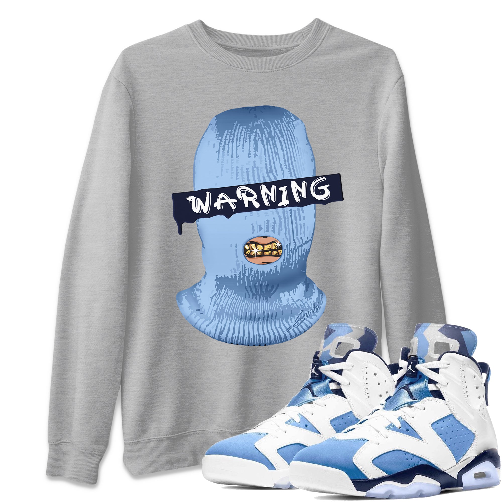 Warning Unisex Tops - Air Jordan 6 UNC