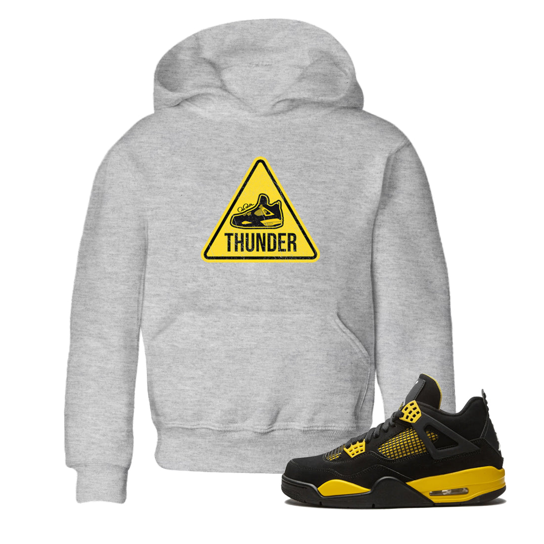 Warning Sign Kids Tops - Air Jordan 4 Thunder