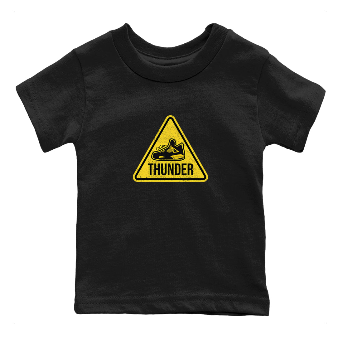Warning Sign Kids Tops - Air Jordan 4 Thunder