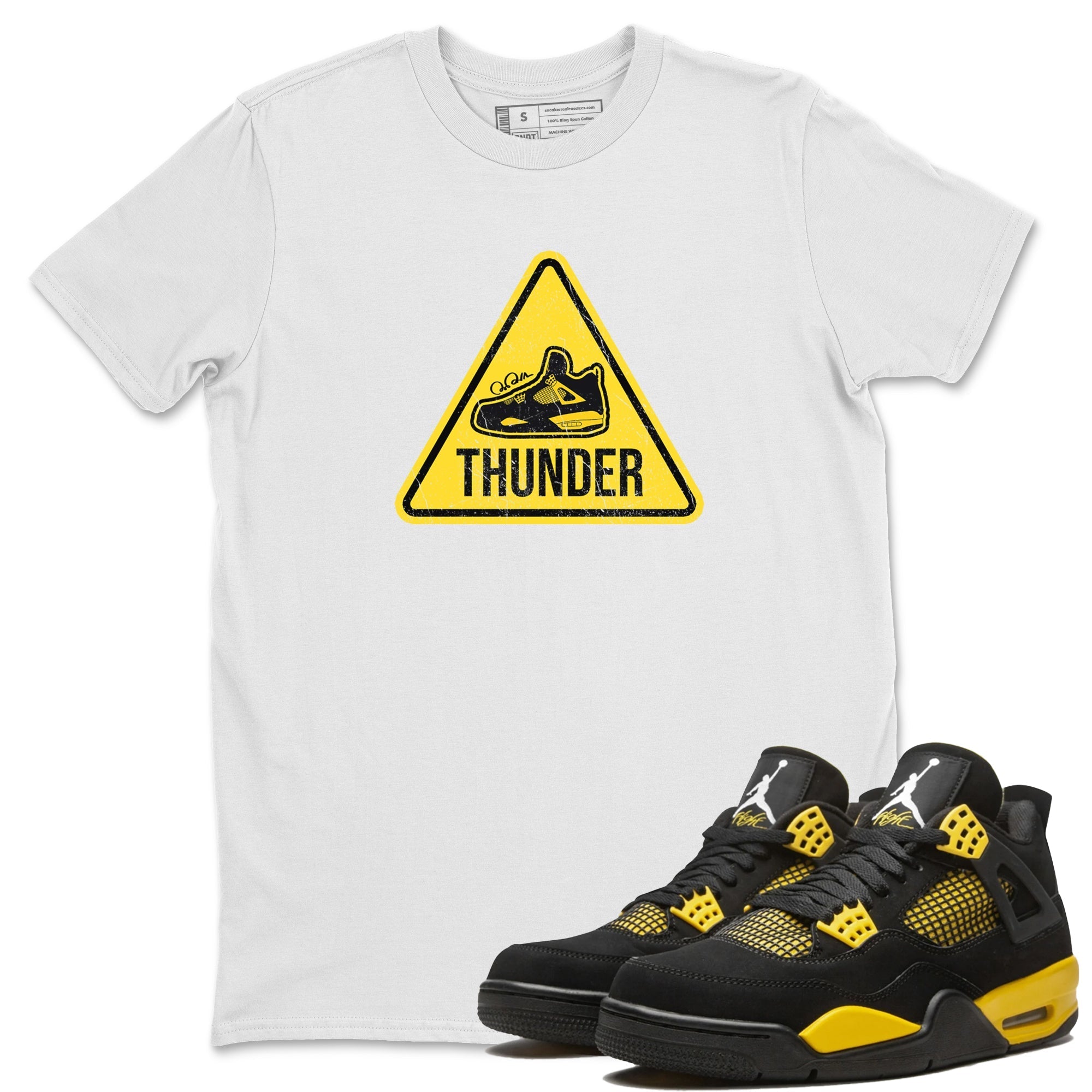 Warning Sign Unisex Tops - Air Jordan 4 Thunder