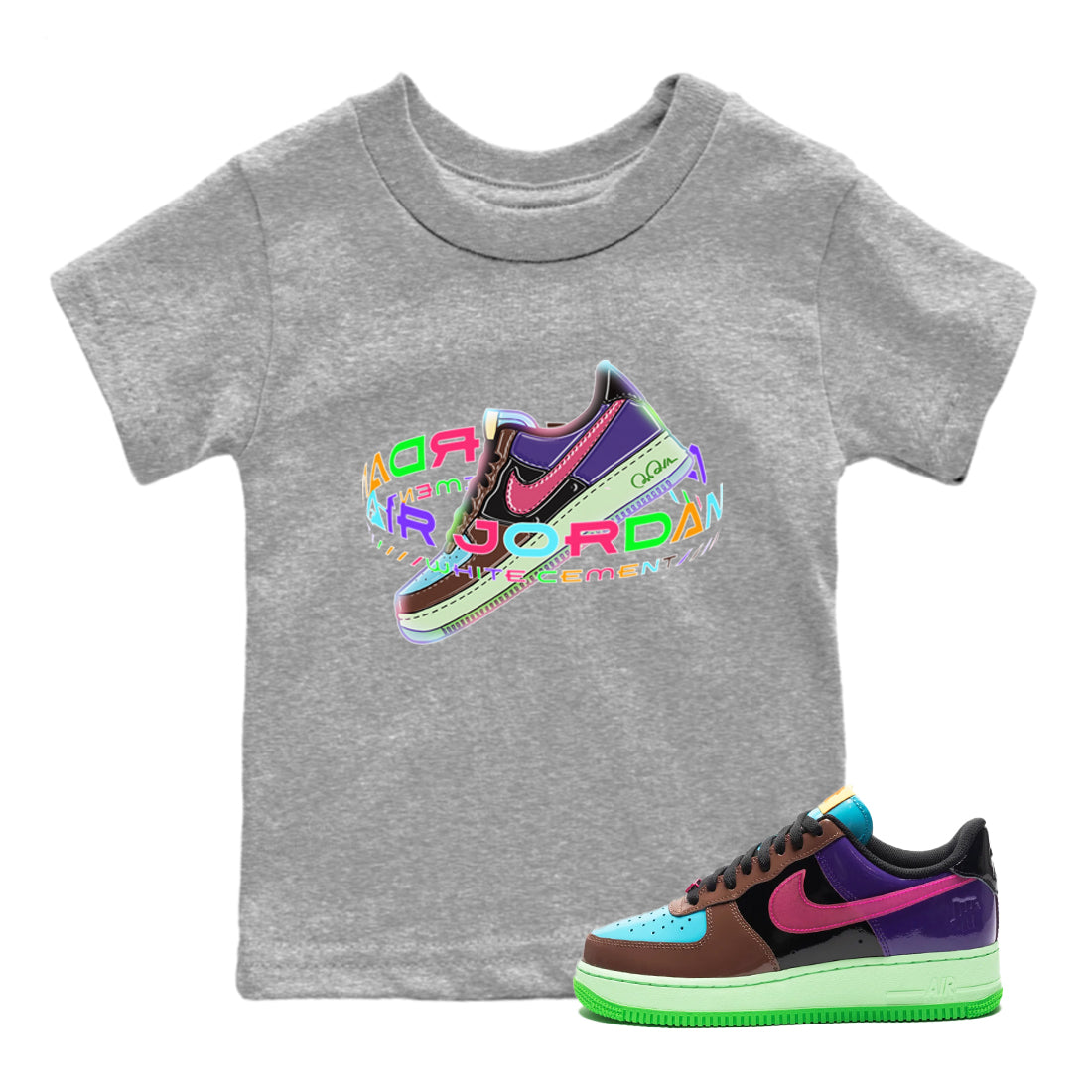 Warping Space Kids Tops - Air Force 1 Undefeated Fauna Brown