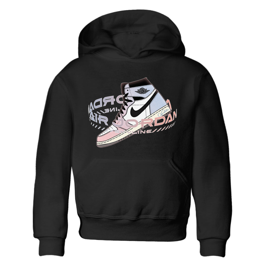 Warping Space Kids Tops - Air Jordan 1 Skyline