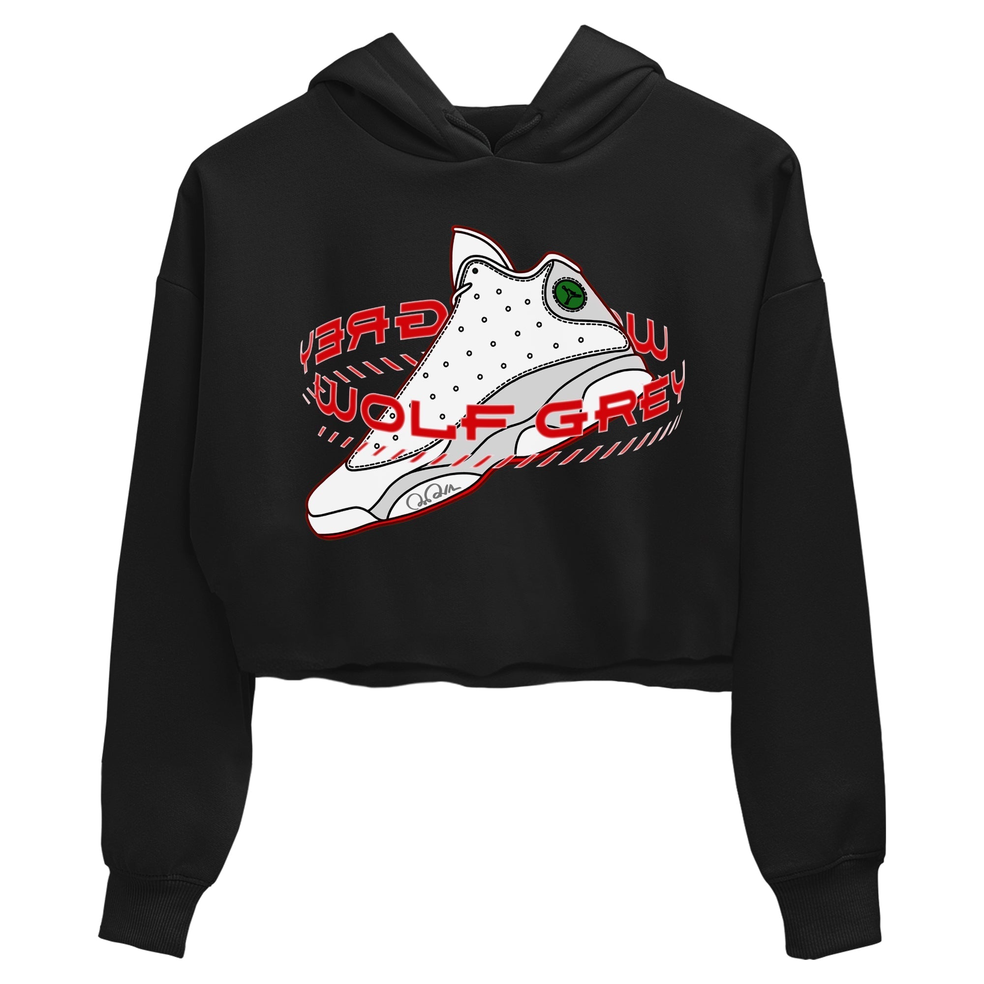 Warping Space Women's Tops - Air Jordan 13 Wolf Grey