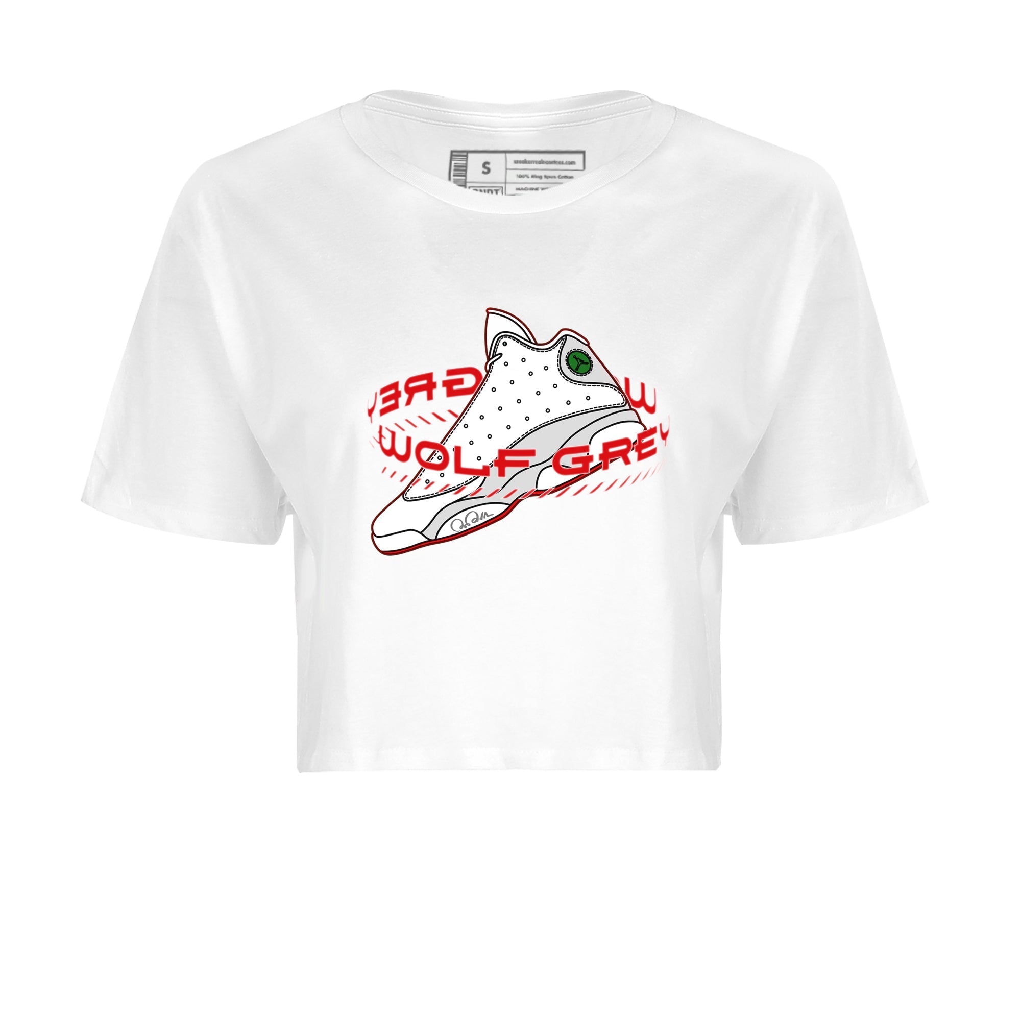 Warping Space Women's Tops - Air Jordan 13 Wolf Grey