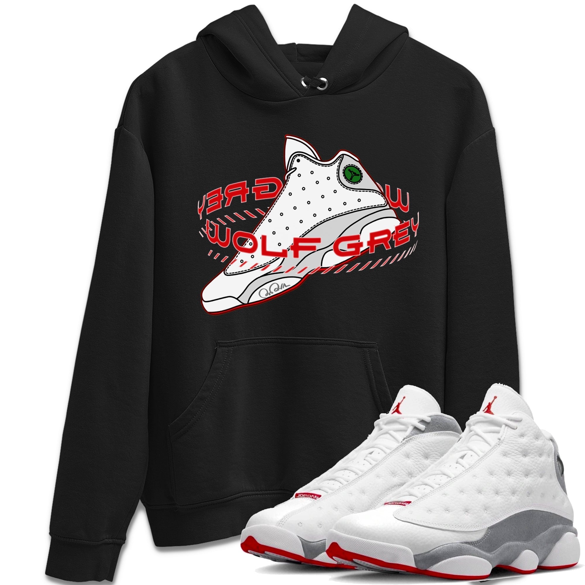 Warping Space Unisex Tops - Air Jordan 13 Wolf Grey