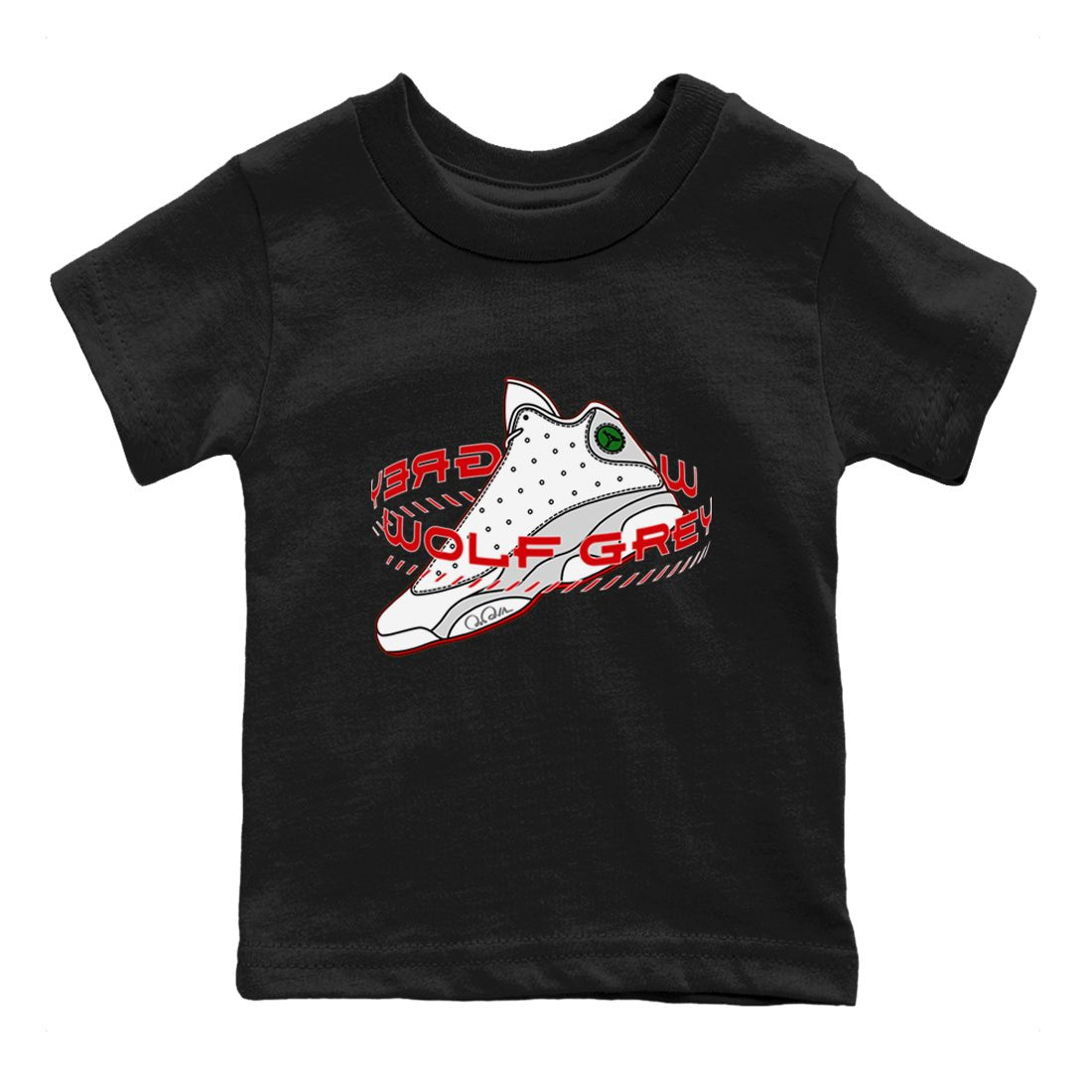 Warping Space Kids Tops - Air Jordan 13 Wolf Grey