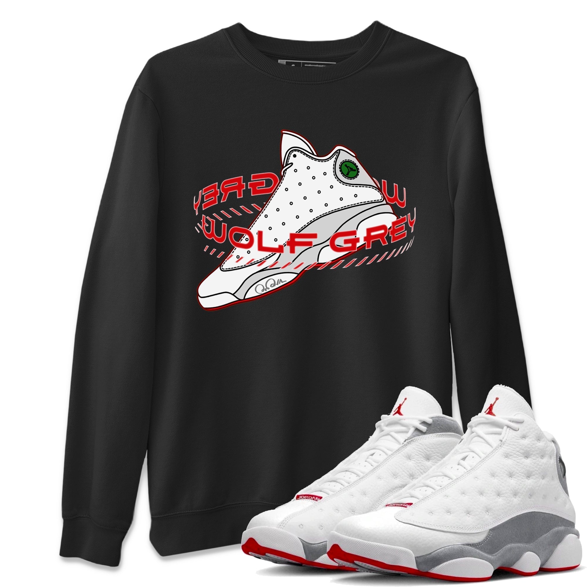 Warping Space Unisex Tops - Air Jordan 13 Wolf Grey