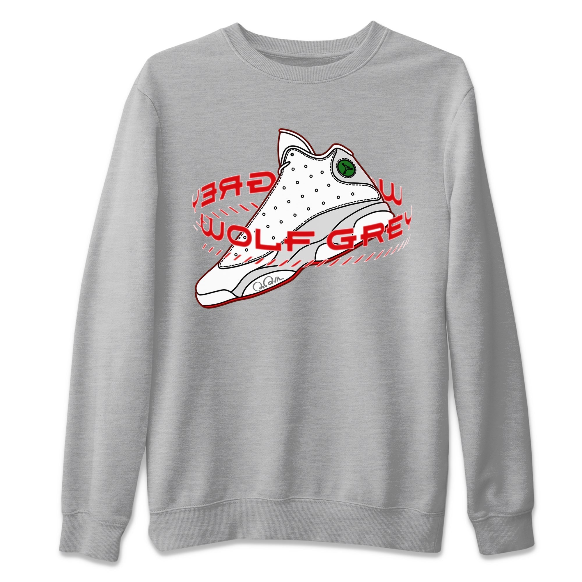 Warping Space Unisex Tops - Air Jordan 13 Wolf Grey
