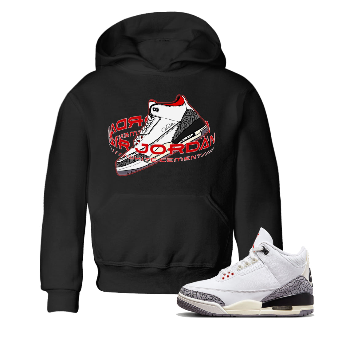 Warping Space Kids Tops - Air Jordan 3 White Cement