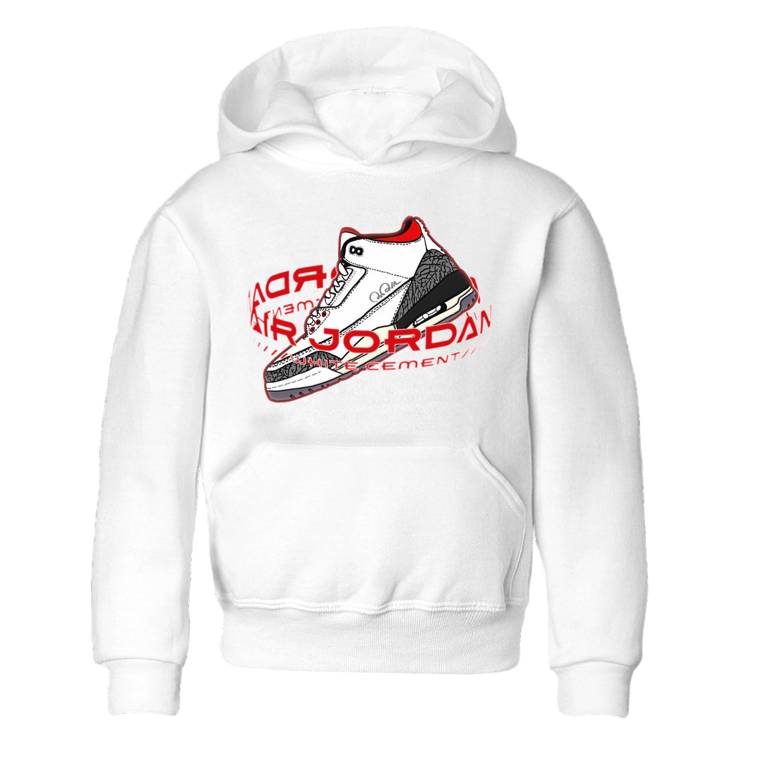 Warping Space Kids Tops - Air Jordan 3 White Cement