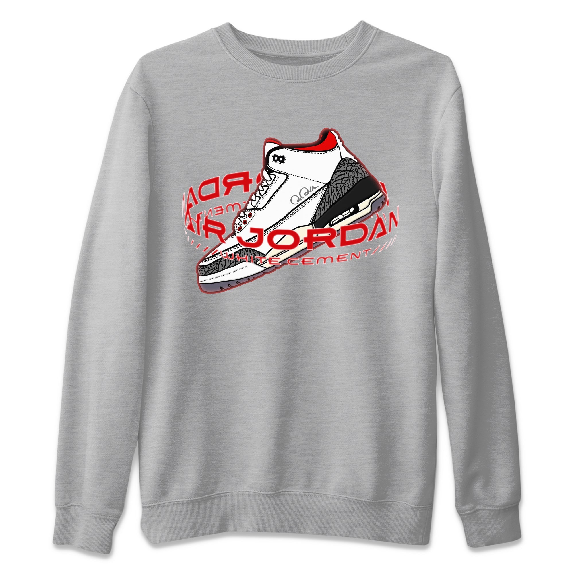 Warping Space Unisex Tops - Air Jordan 3 White Cement