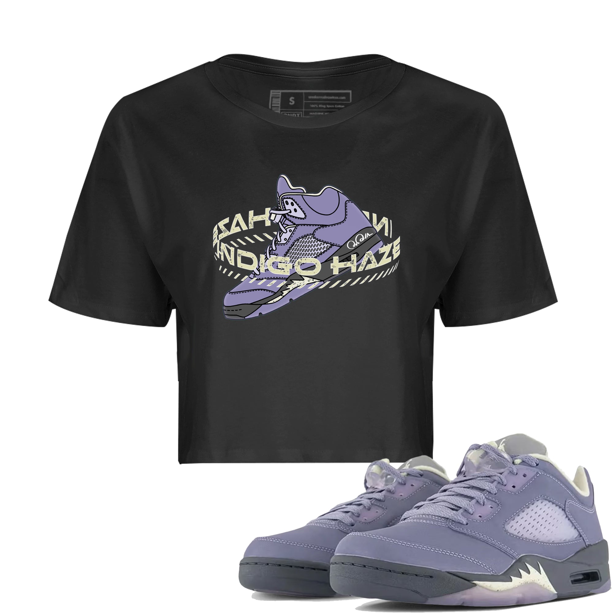 Warping Space Women's Tops - Air Jordan 5 Indigo Haze