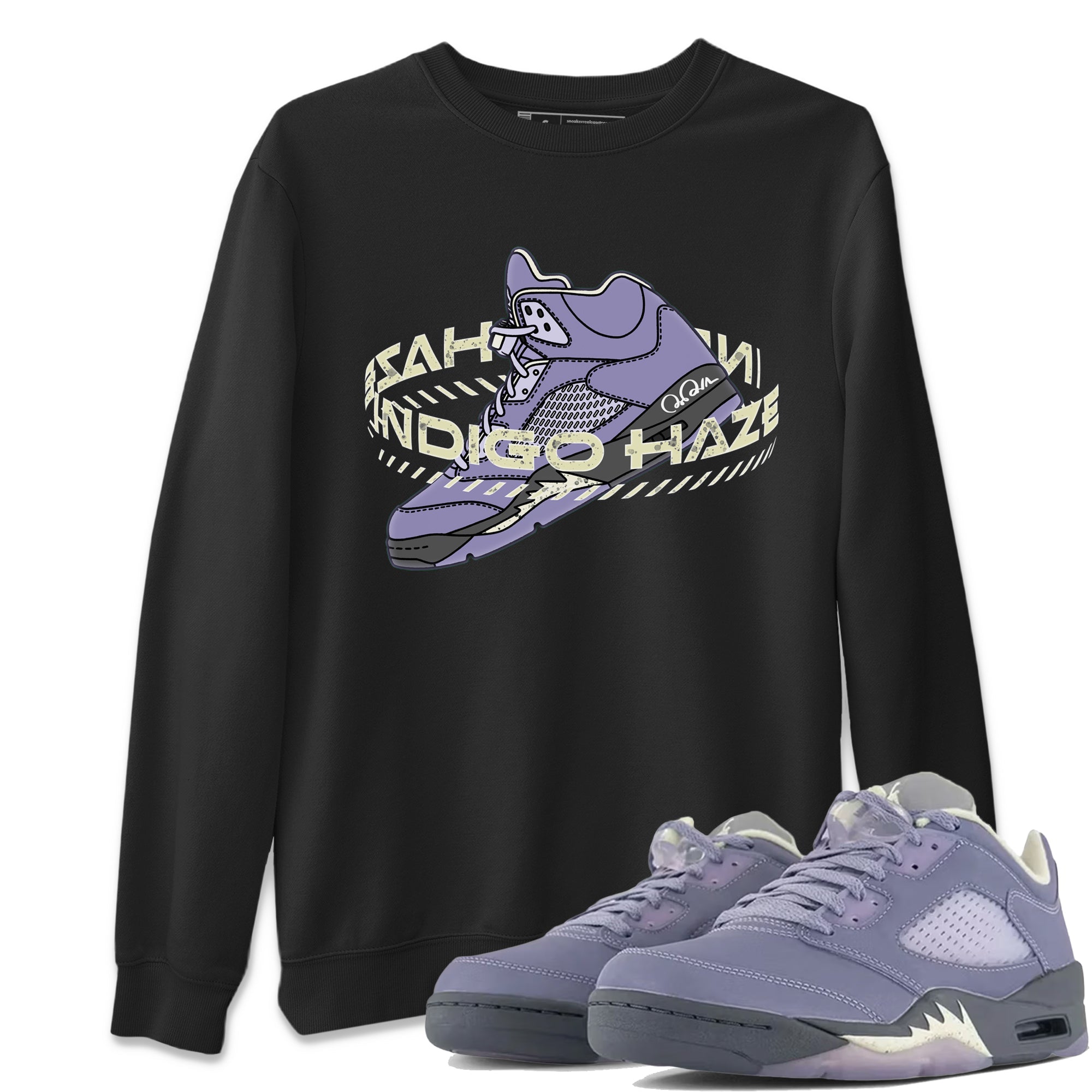 Warping Space Unisex Tops - Air Jordan 5 Indigo Haze