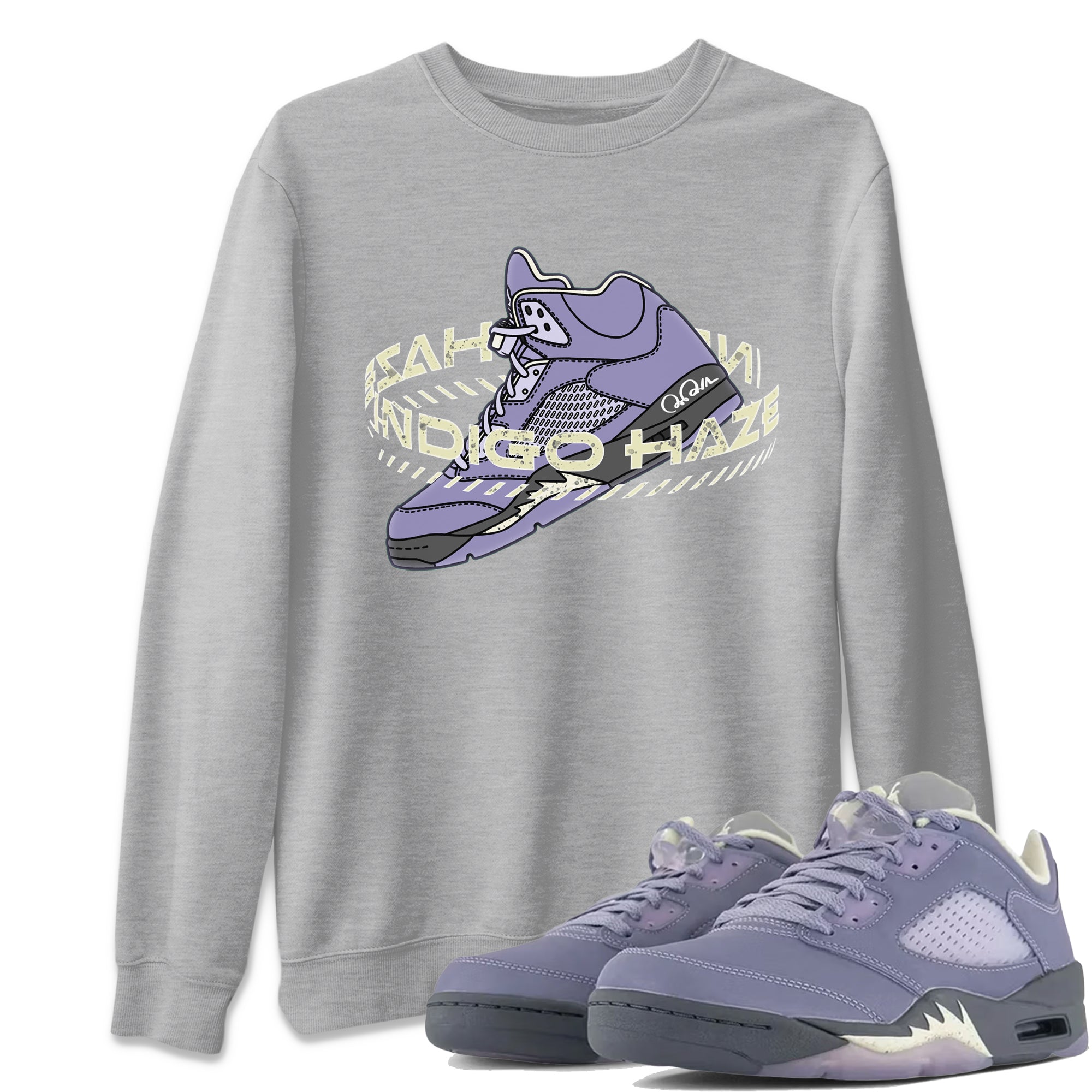 Warping Space Unisex Tops - Air Jordan 5 Indigo Haze