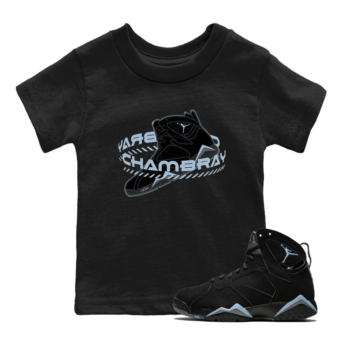 Warping Space Kids Tops - Air Jordan 7 Chambray