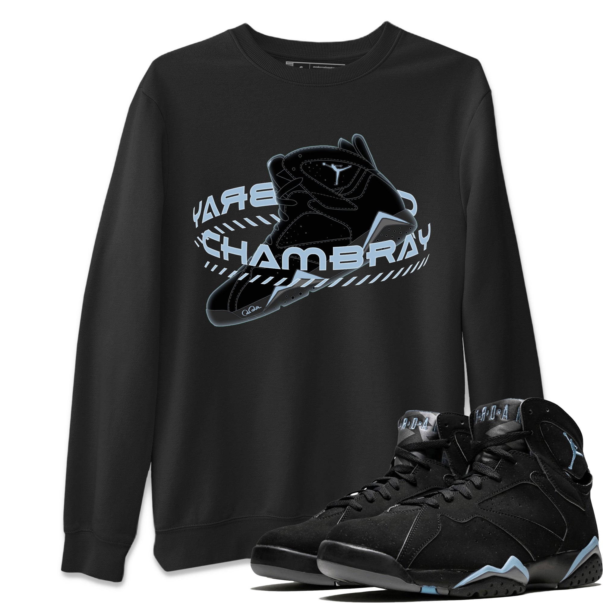 Warping Space Unisex Tops - Air Jordan 7 Chambray