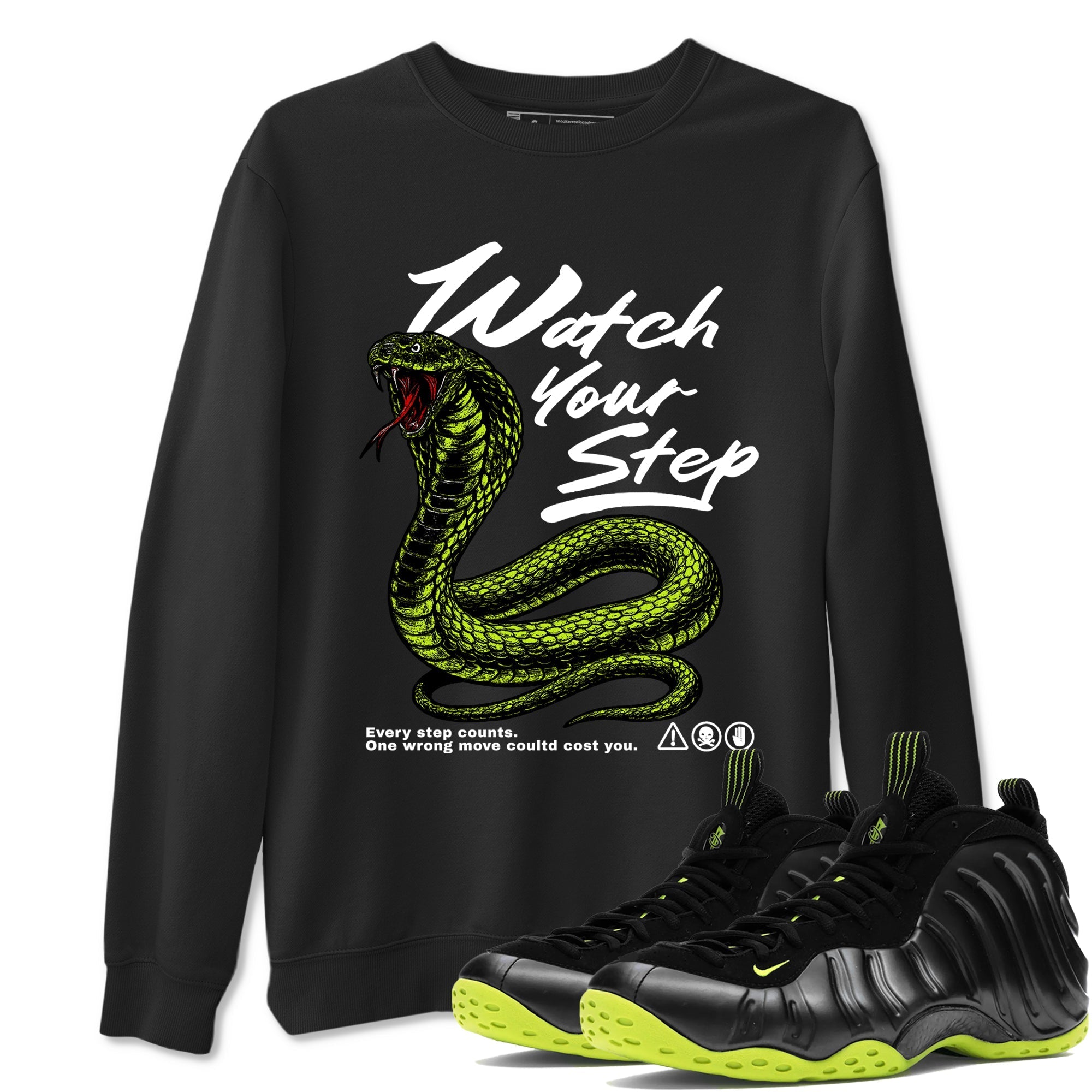 Watch Your Step snkmatch Tees - Air Foamposite One Black Volt