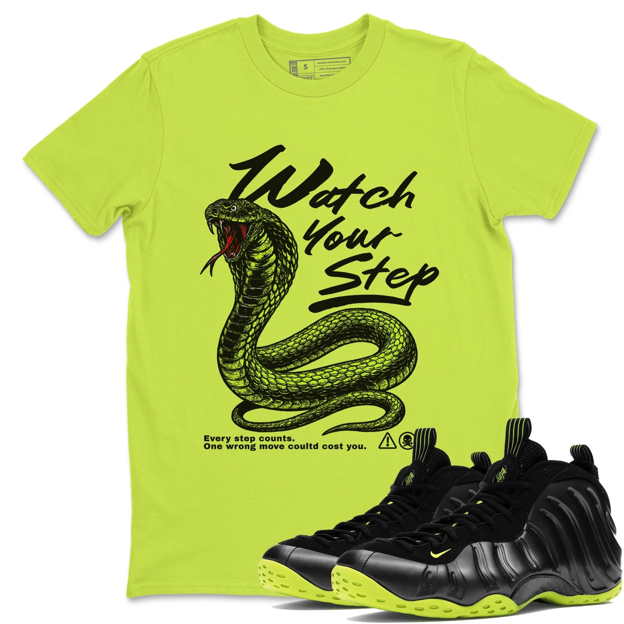 Watch Your Step snkmatch Tees - Air Foamposite One Black Volt