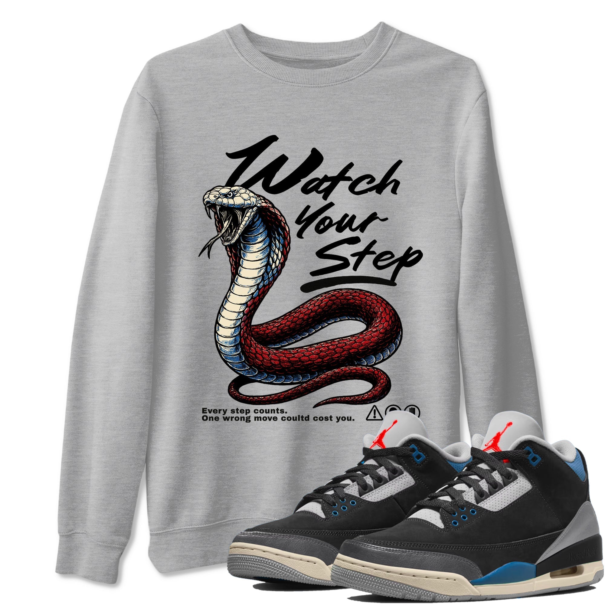 Watch Your Step snkmatch Tees - Air Jordan 3 Rare Air