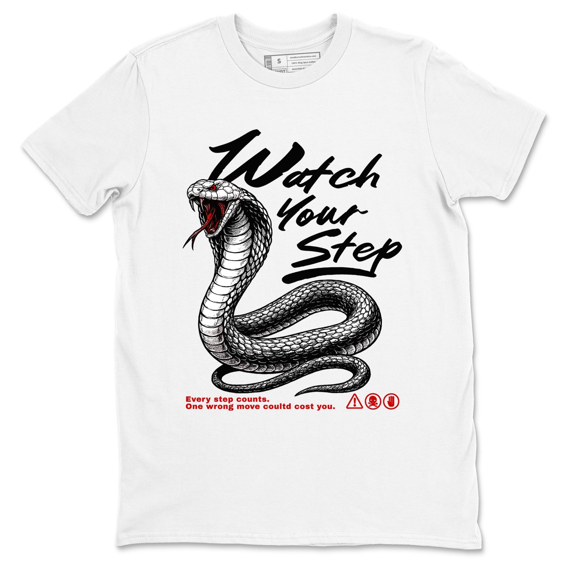 Watch Your Step snkmatch Tees - Air Jordan 4 White Cement