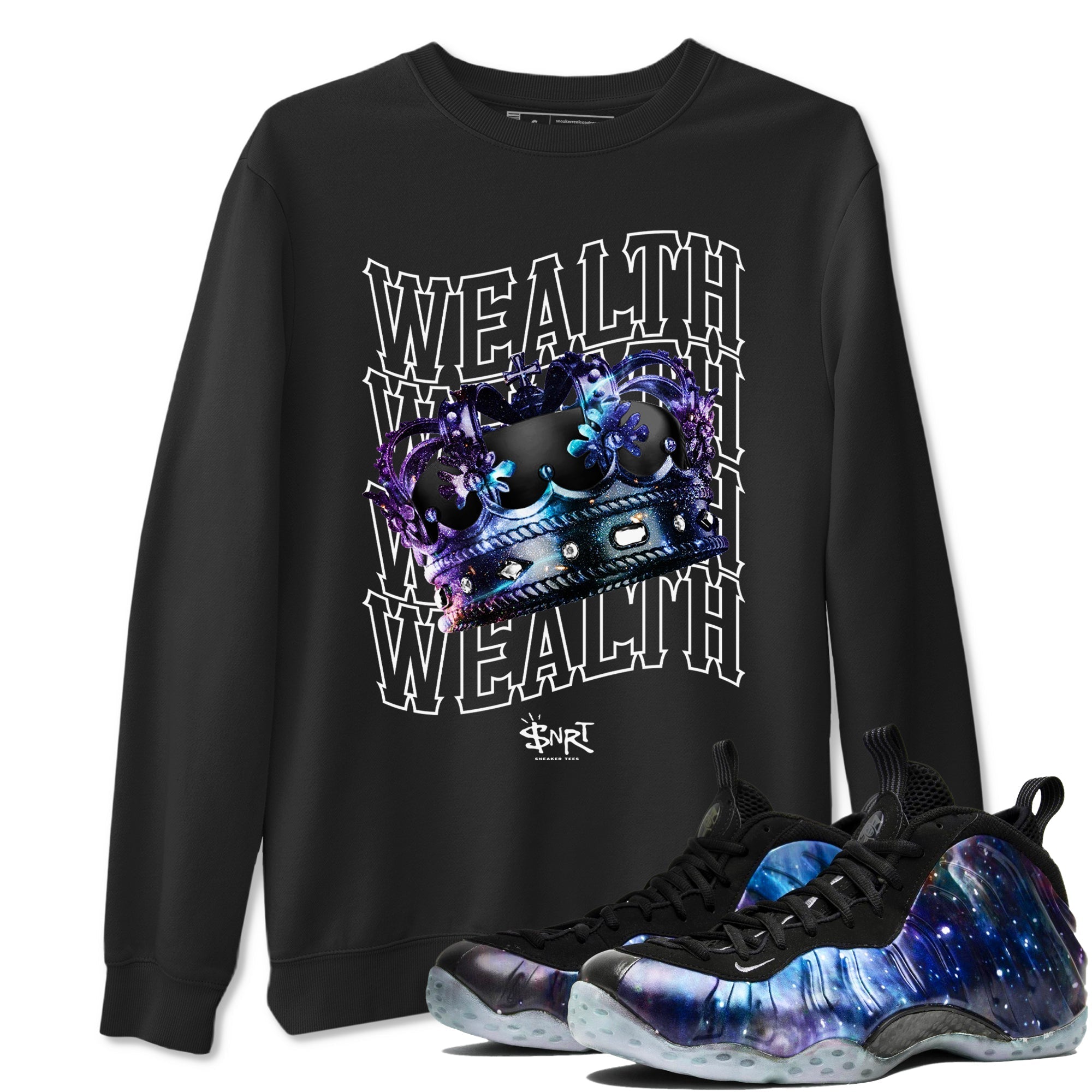 Wealth snkmatch Tees - Air Foamposite One Galaxy