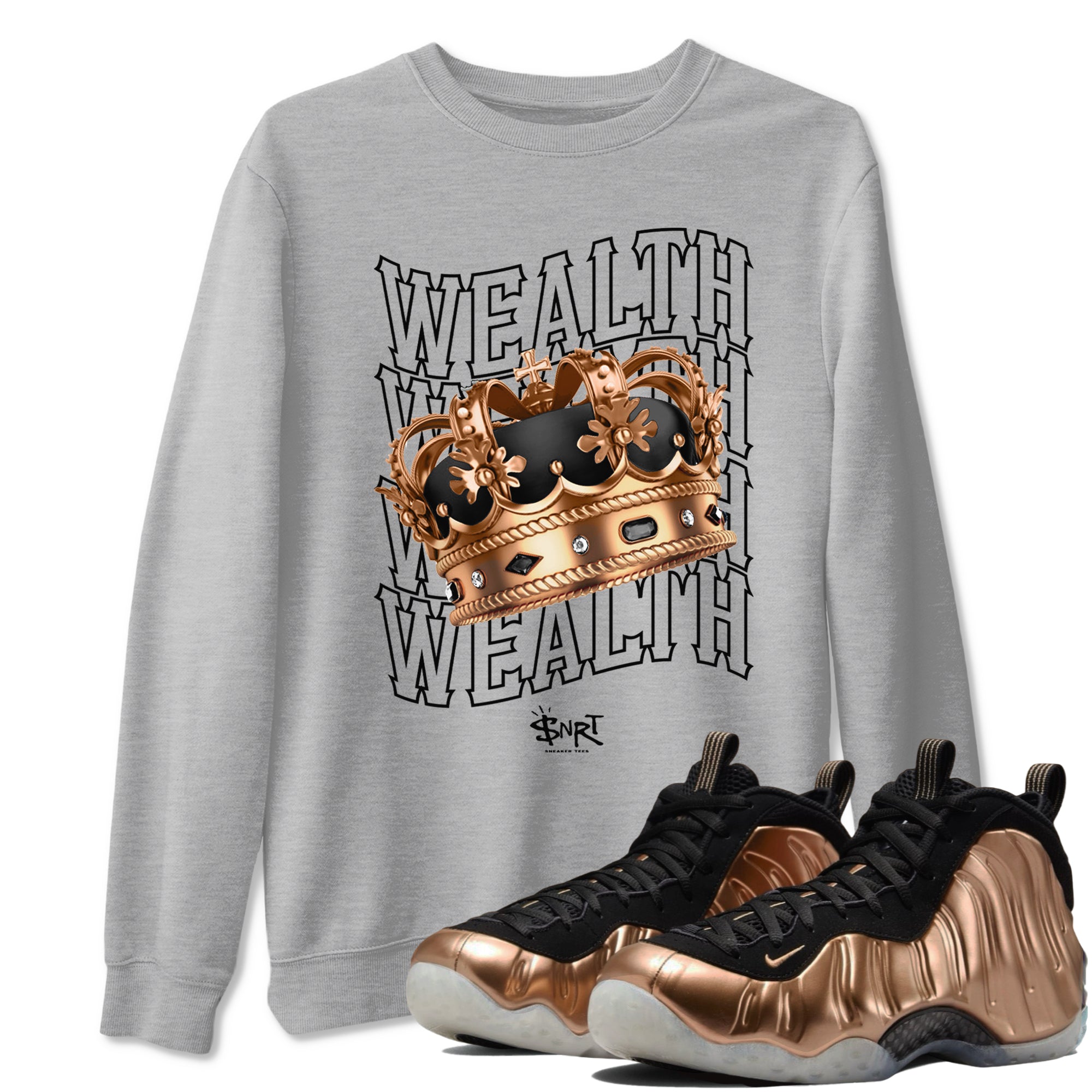 Wealth snkmatch Tees - Air Foamposite One Metallic Copper