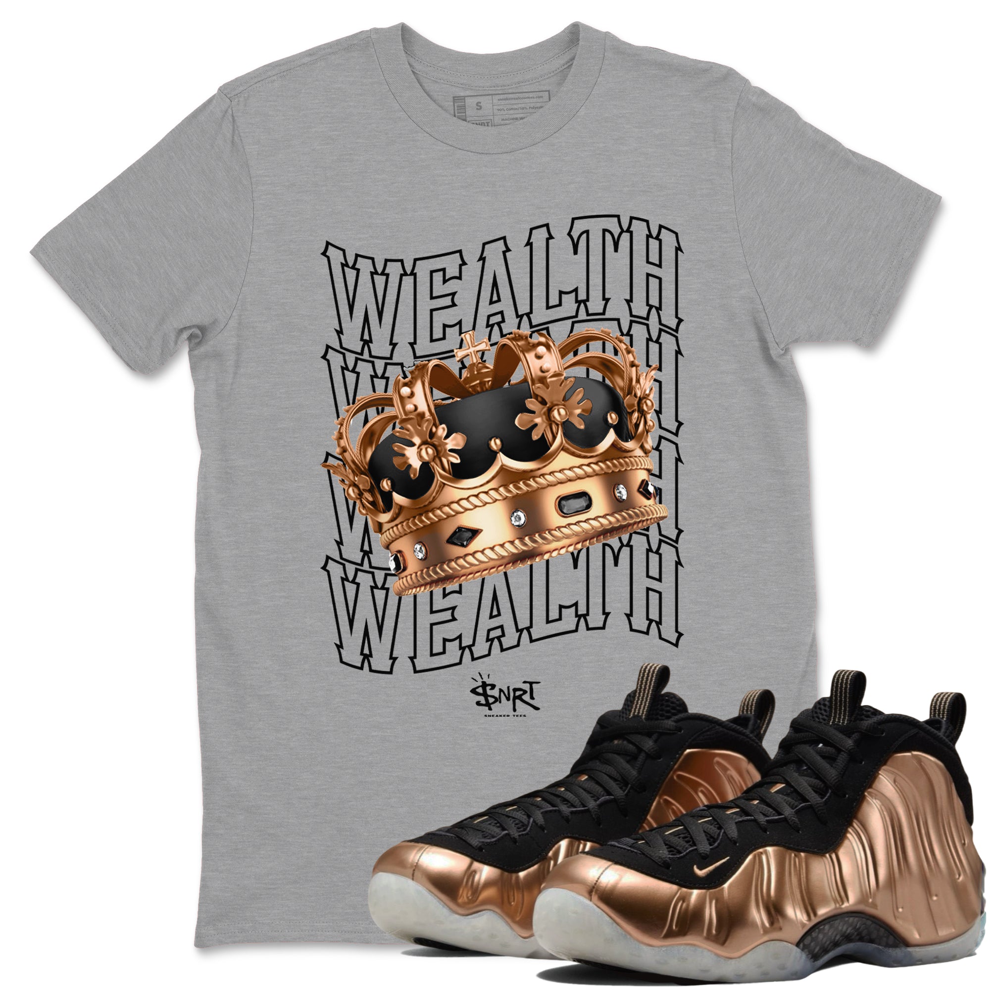 Wealth snkmatch Tees - Air Foamposite One Metallic Copper